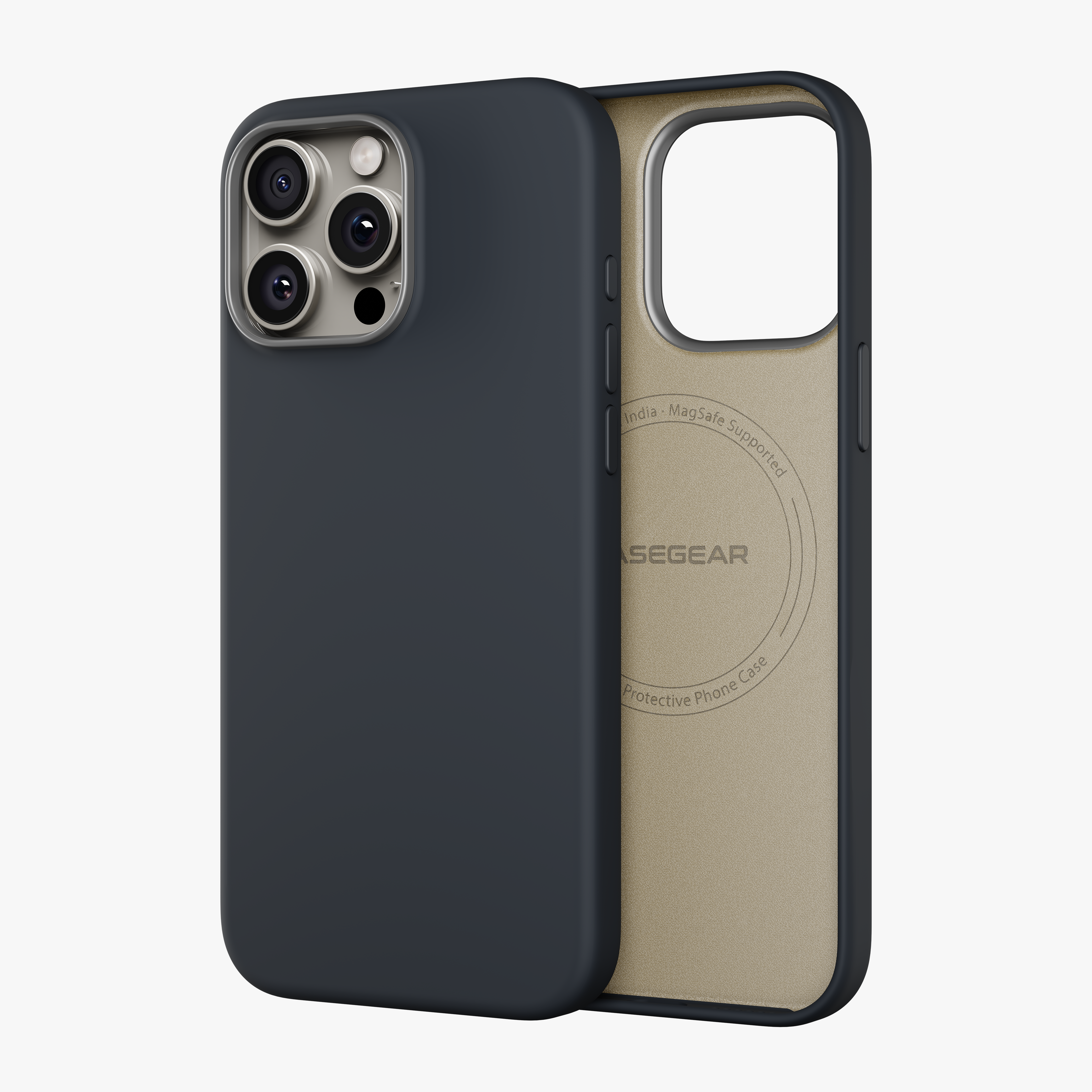 Silicone Snap Fit Case Cover For iPhone 15 Pro Max