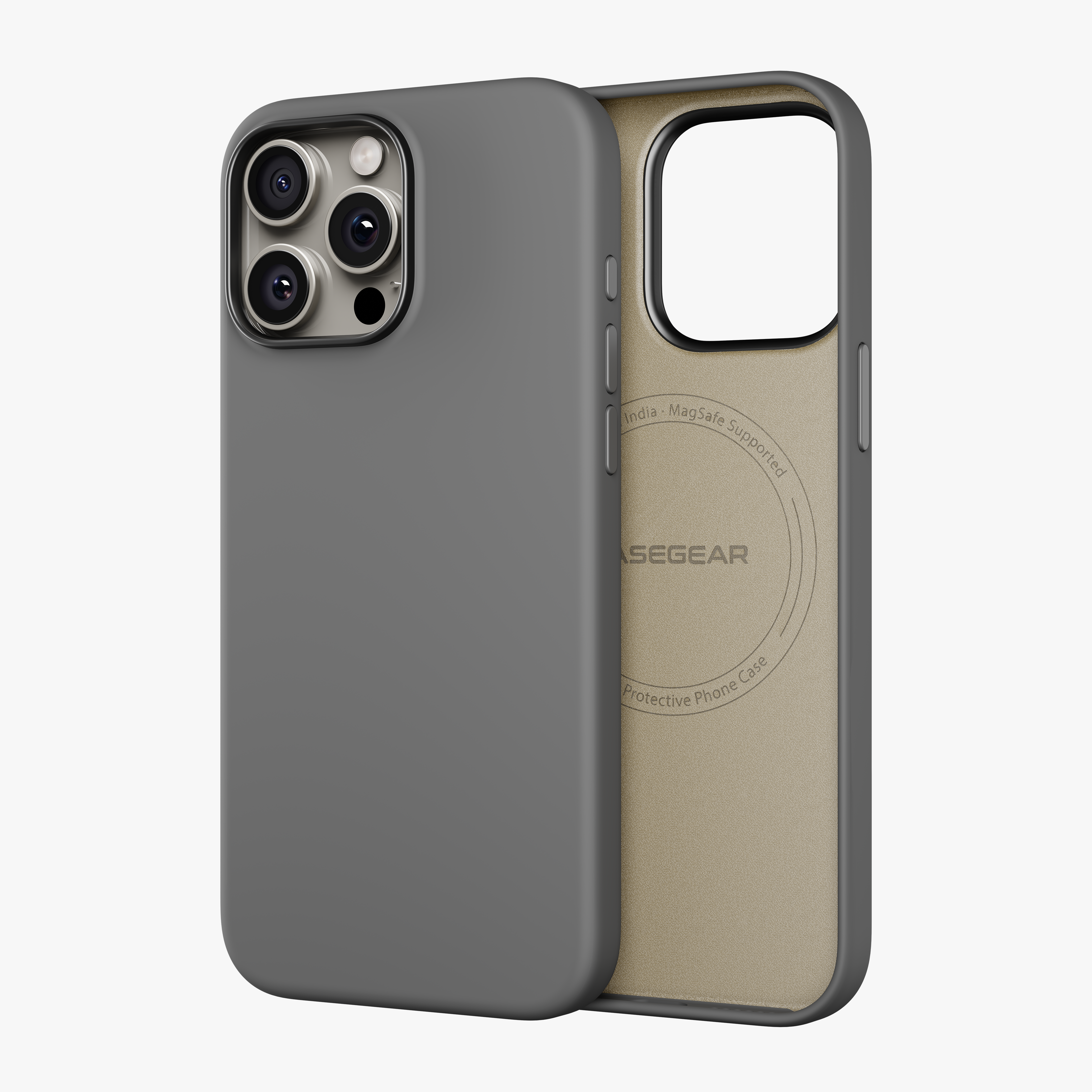Silicone Snap Fit Case Cover For iPhone 15 Pro Max