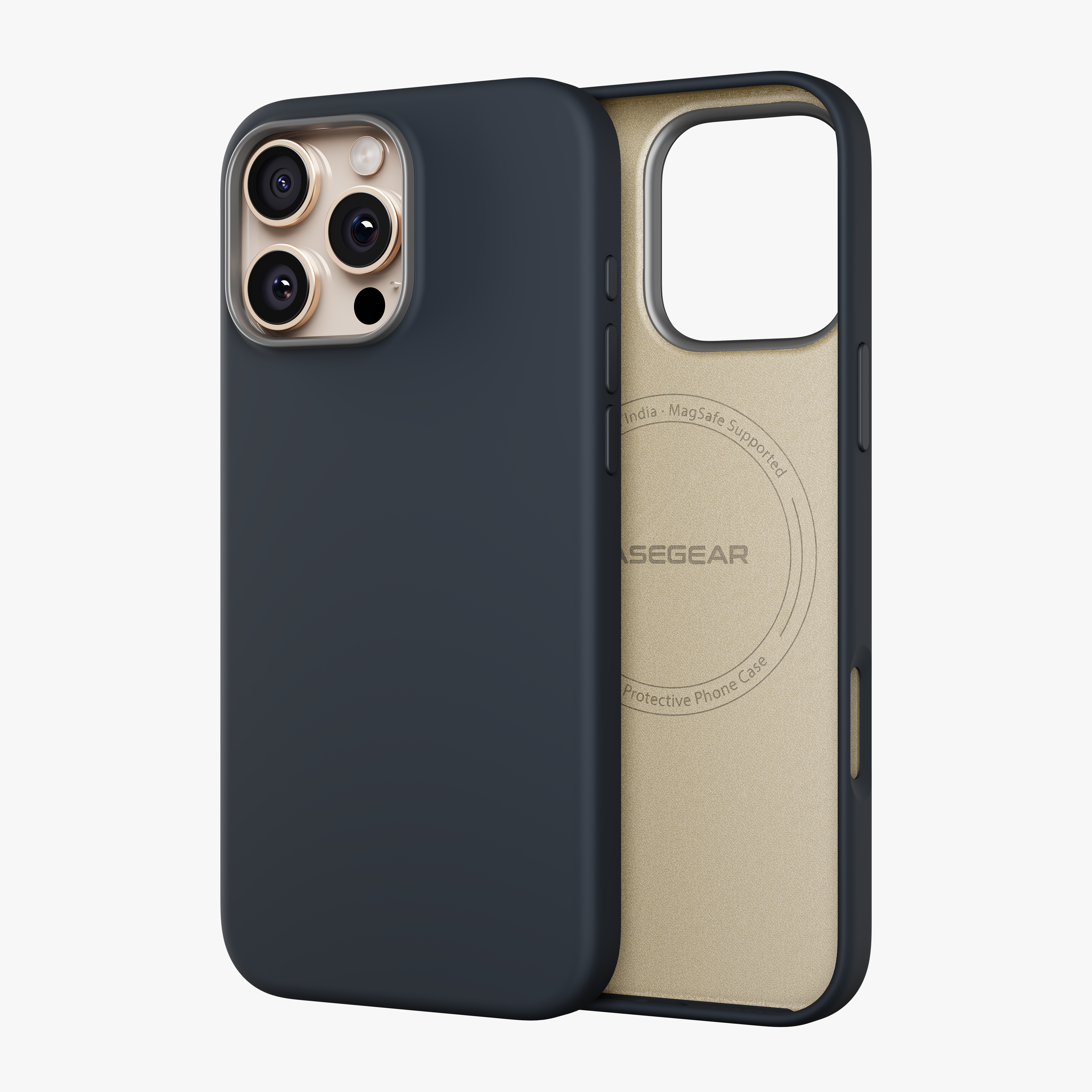 Silicone Snap Fit Case Cover For iPhone 16 Pro
