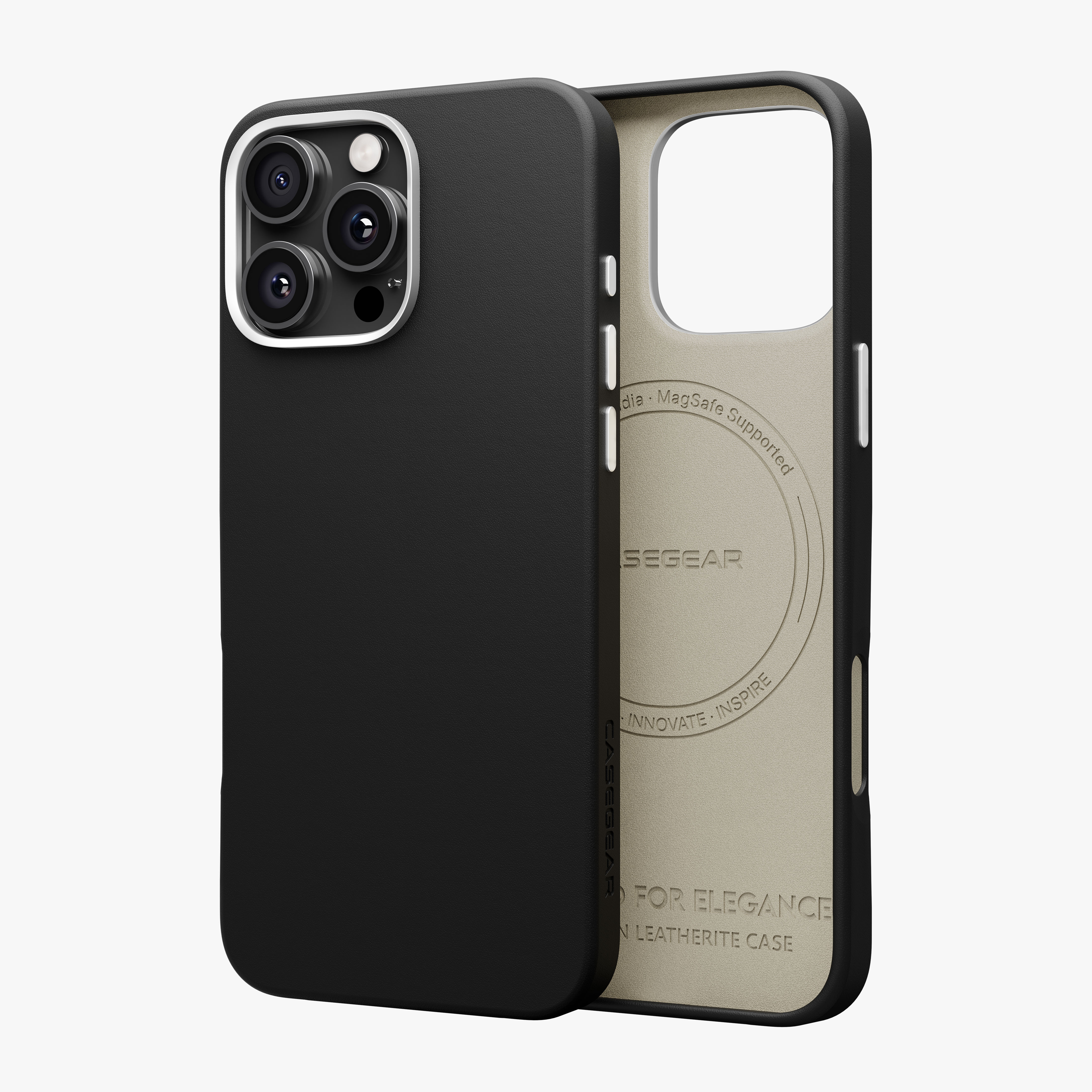 Modern Leatherite Case Cover For iPhone 16 Pro Max