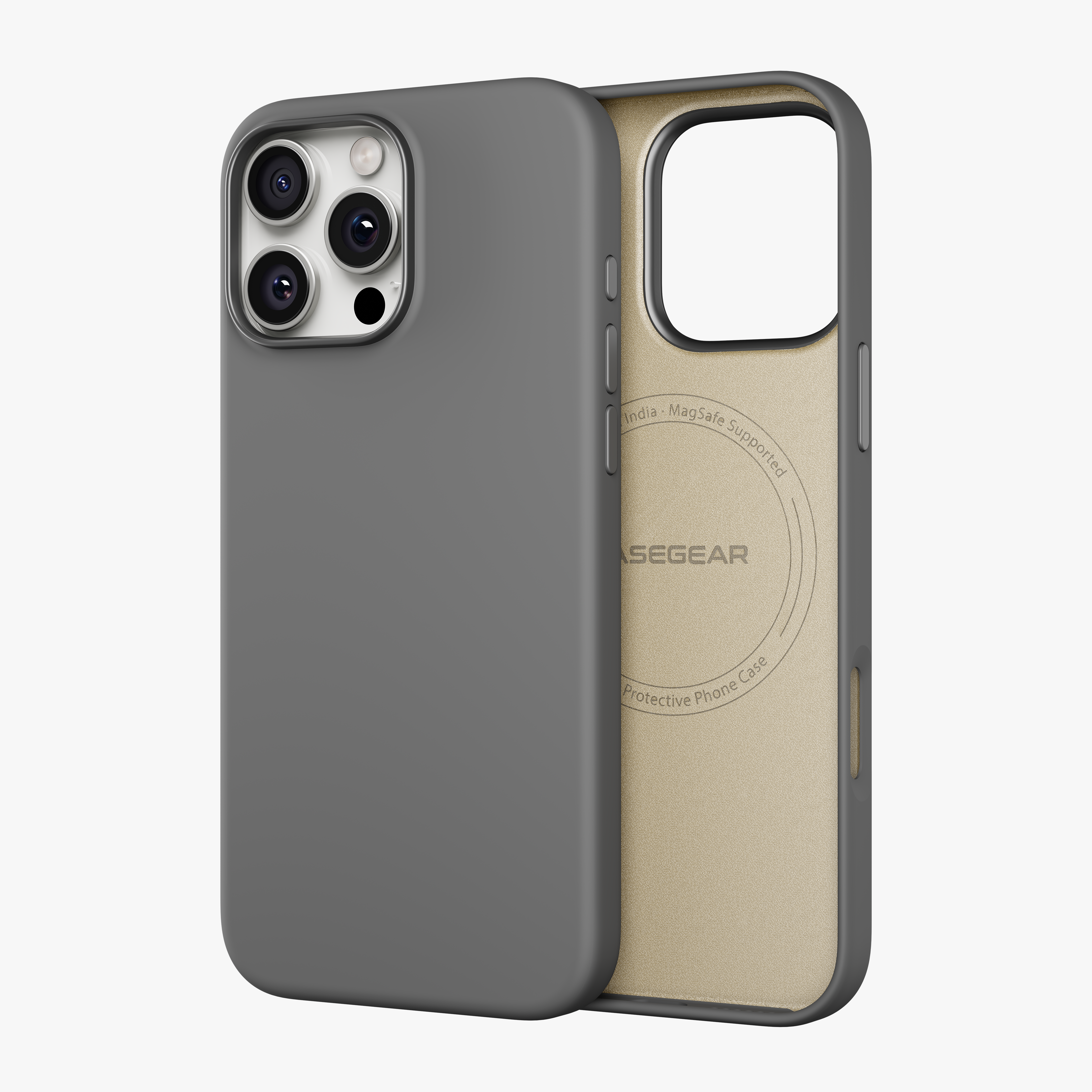 Silicone Snap Fit Case Cover For iPhone 16 Pro