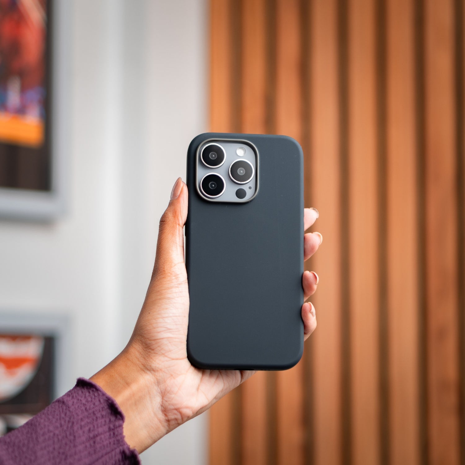 Silicone Snap Fit Case Cover For iPhone 15 Pro