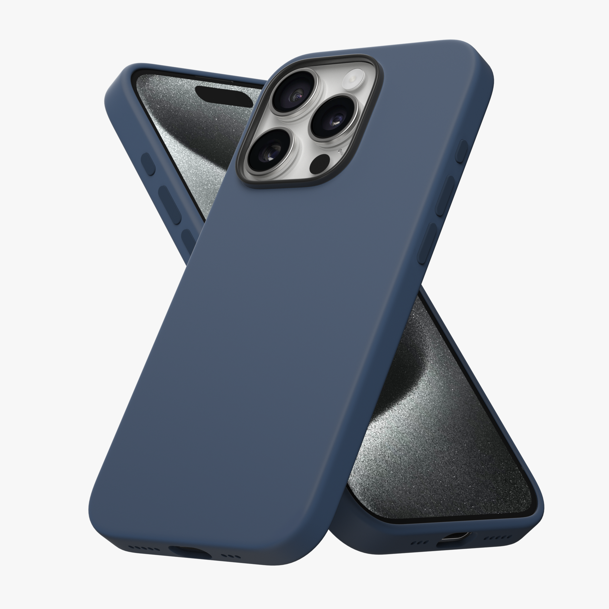 Silicone Snap Fit Case Cover For iPhone 15 Pro