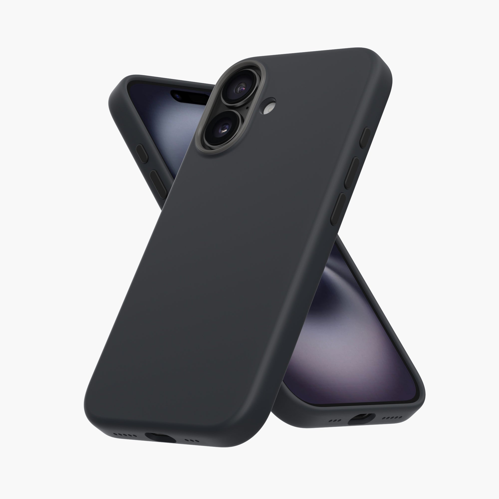 Silicone Snap Fit Case Cover For iPhone 16 Plus