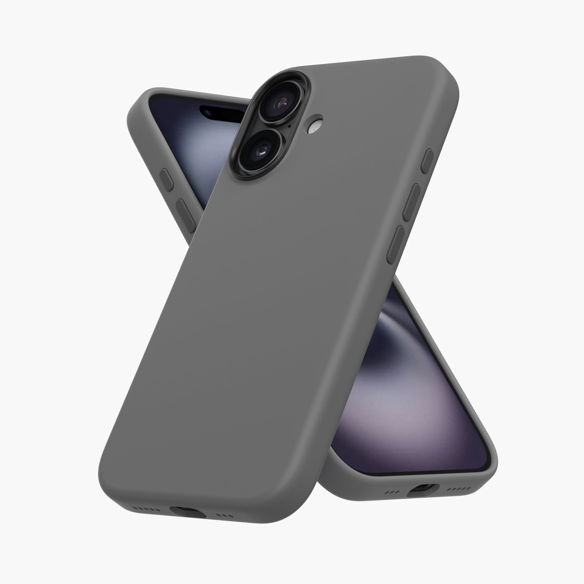 Silicone Snap Fit Case Cover For iPhone 16 Plus
