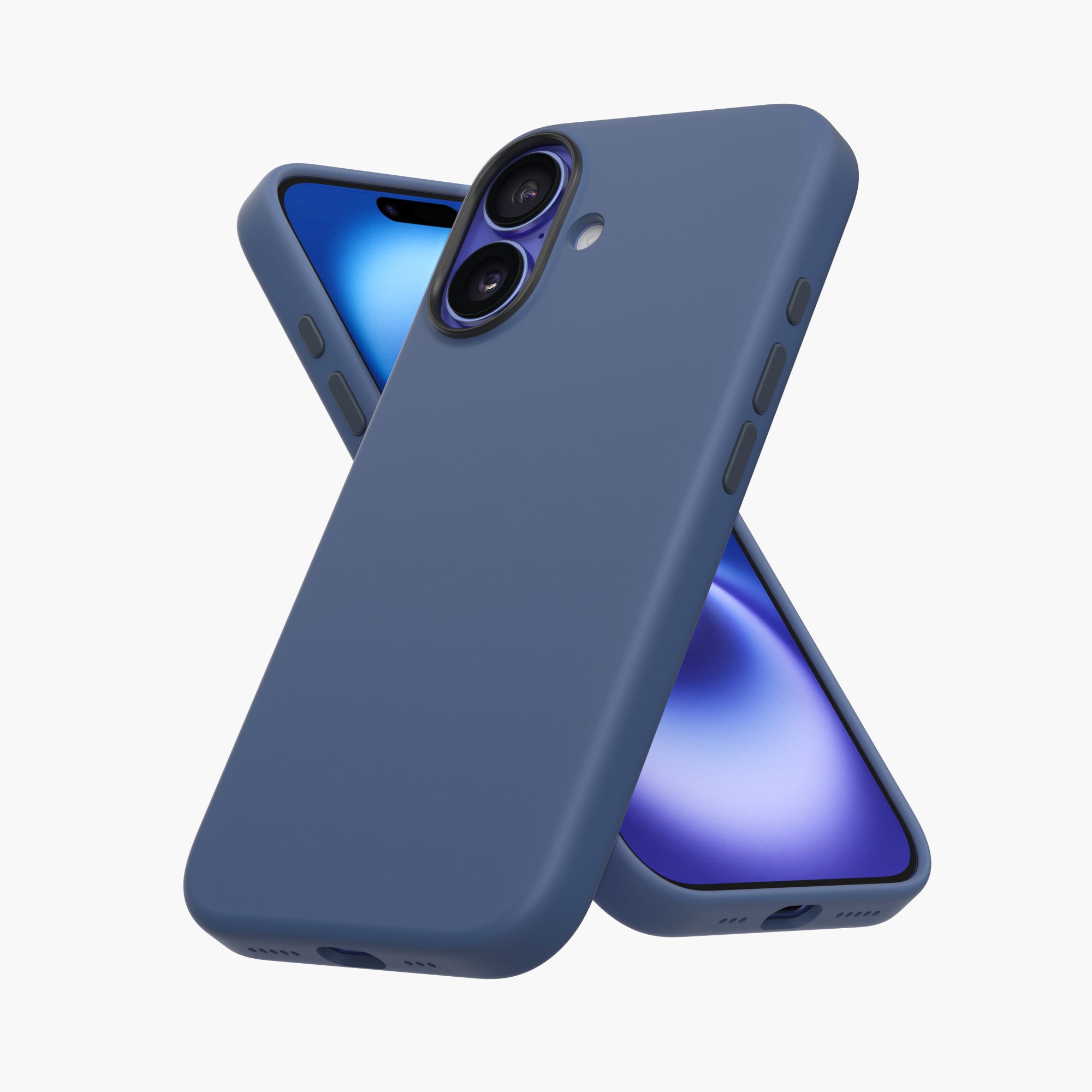 Silicone Snap Fit Case Cover For iPhone 16 Plus