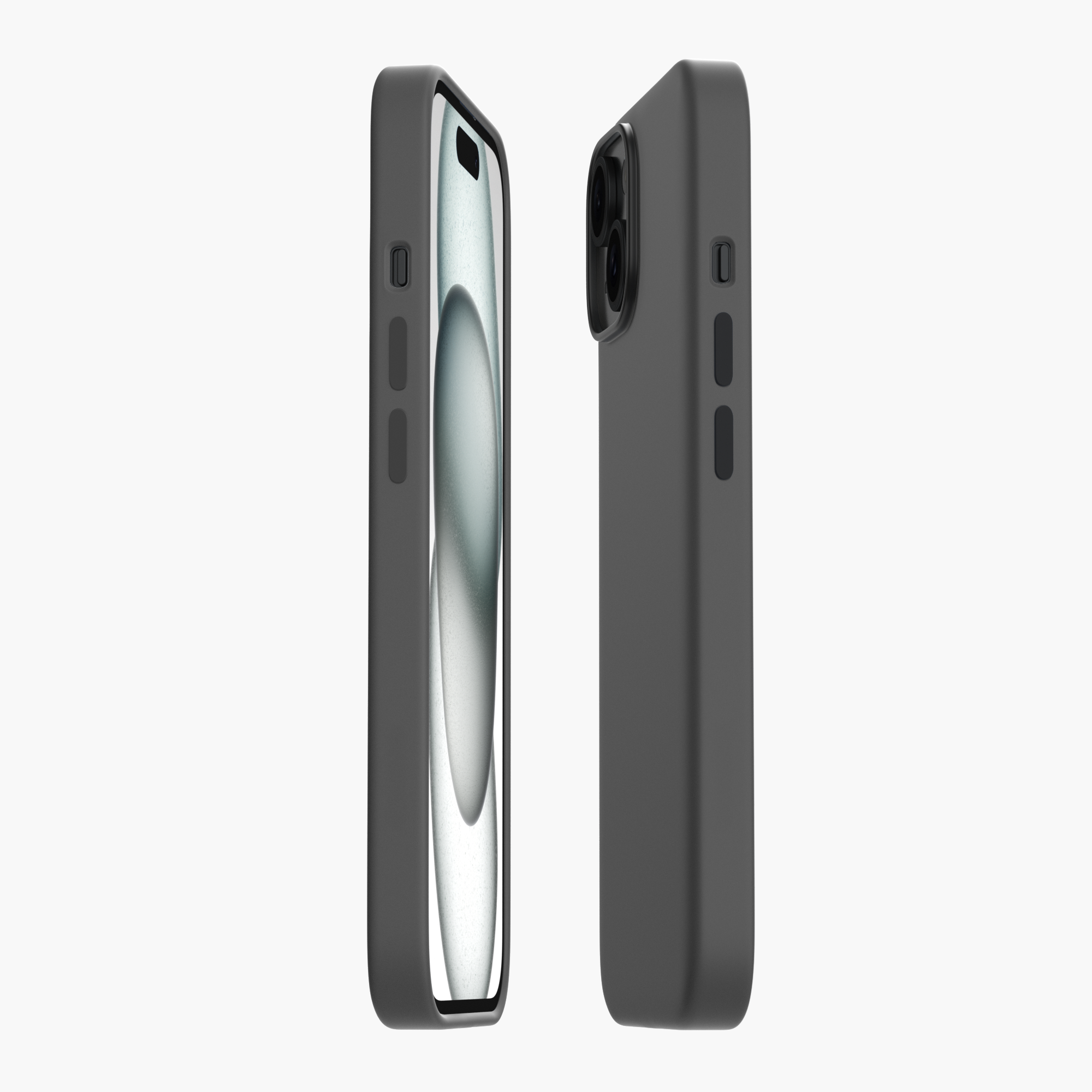 Silicone Snap Fit Case Cover For iPhone 15 Plus