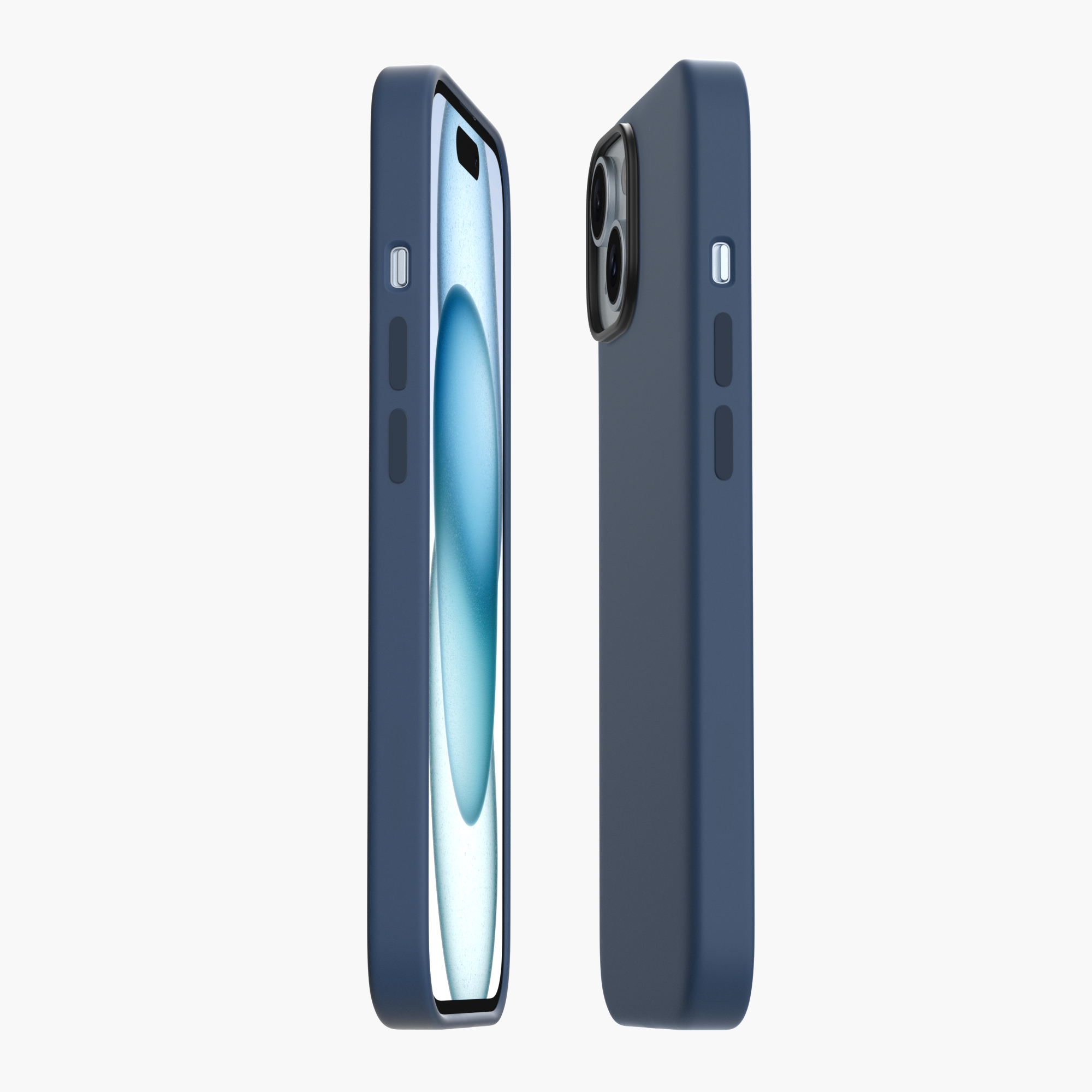 Silicone Snap Fit Case Cover For iPhone 15 Plus