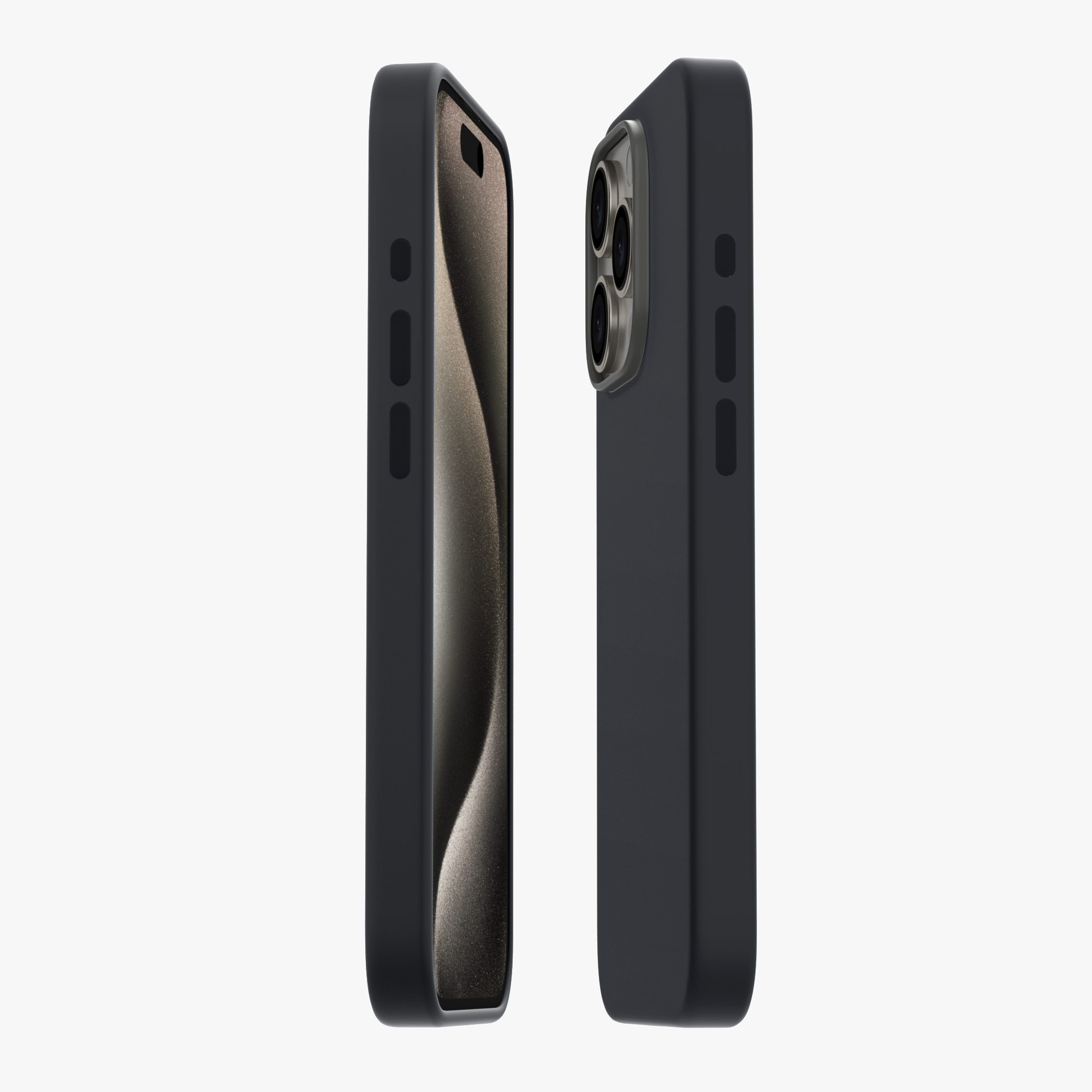 Silicone Snap Fit Case Cover For iPhone 15 Pro