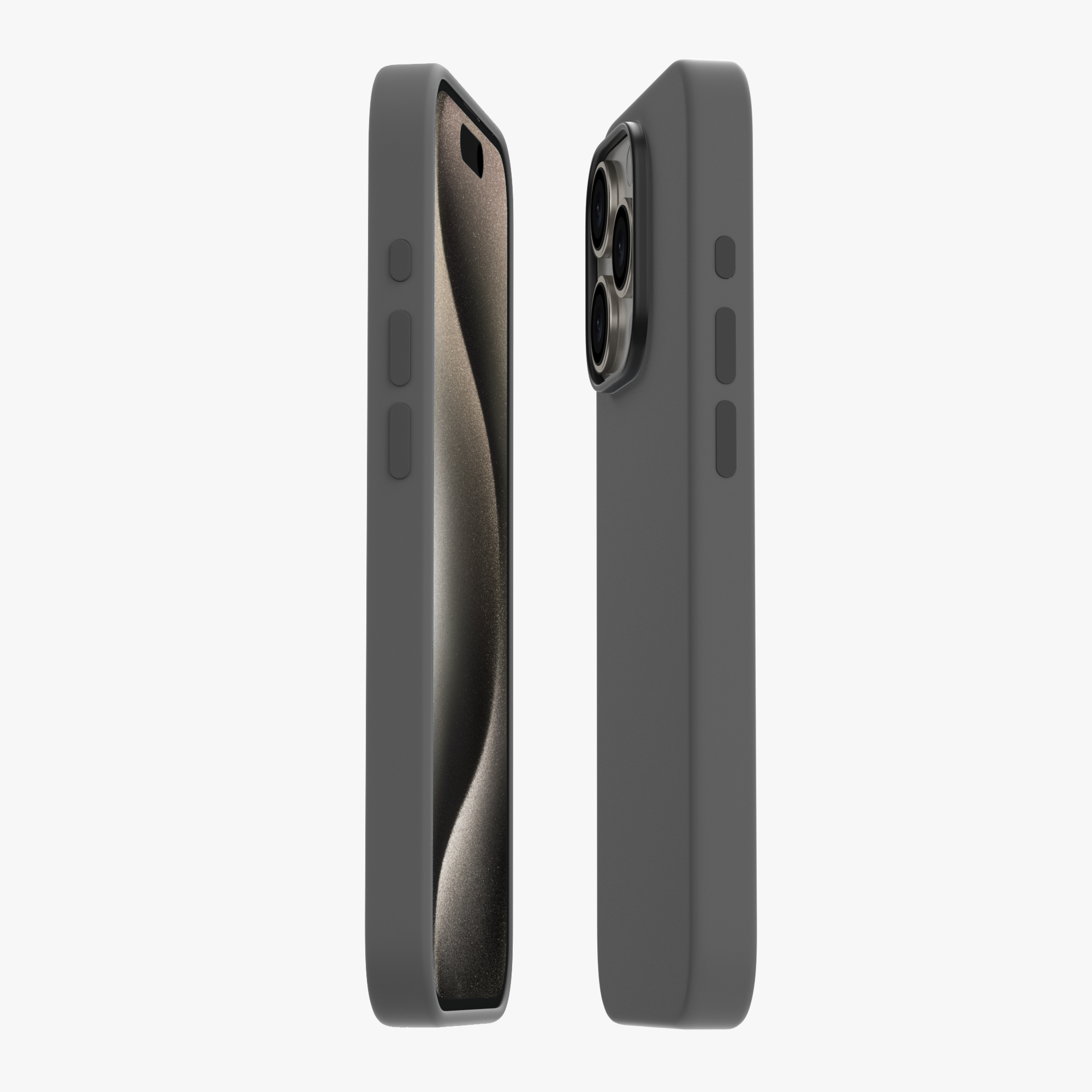 Silicone Snap Fit Case Cover For iPhone 15 Pro