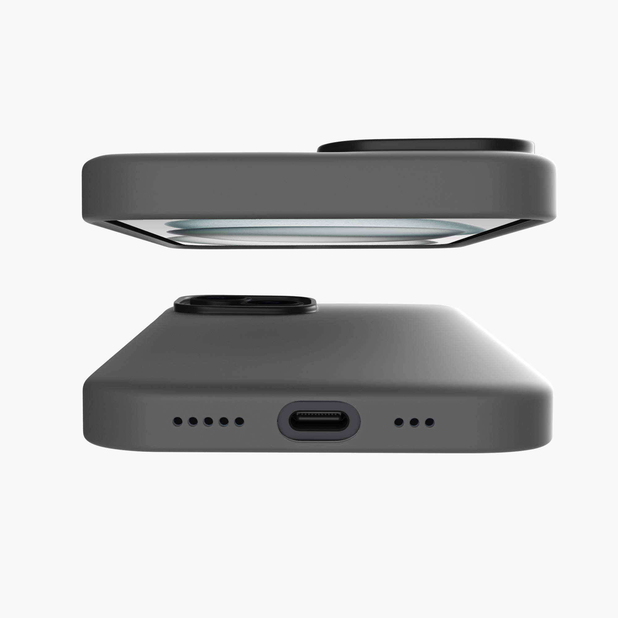 Silicone Snap Fit Case Cover For iPhone 15 Plus