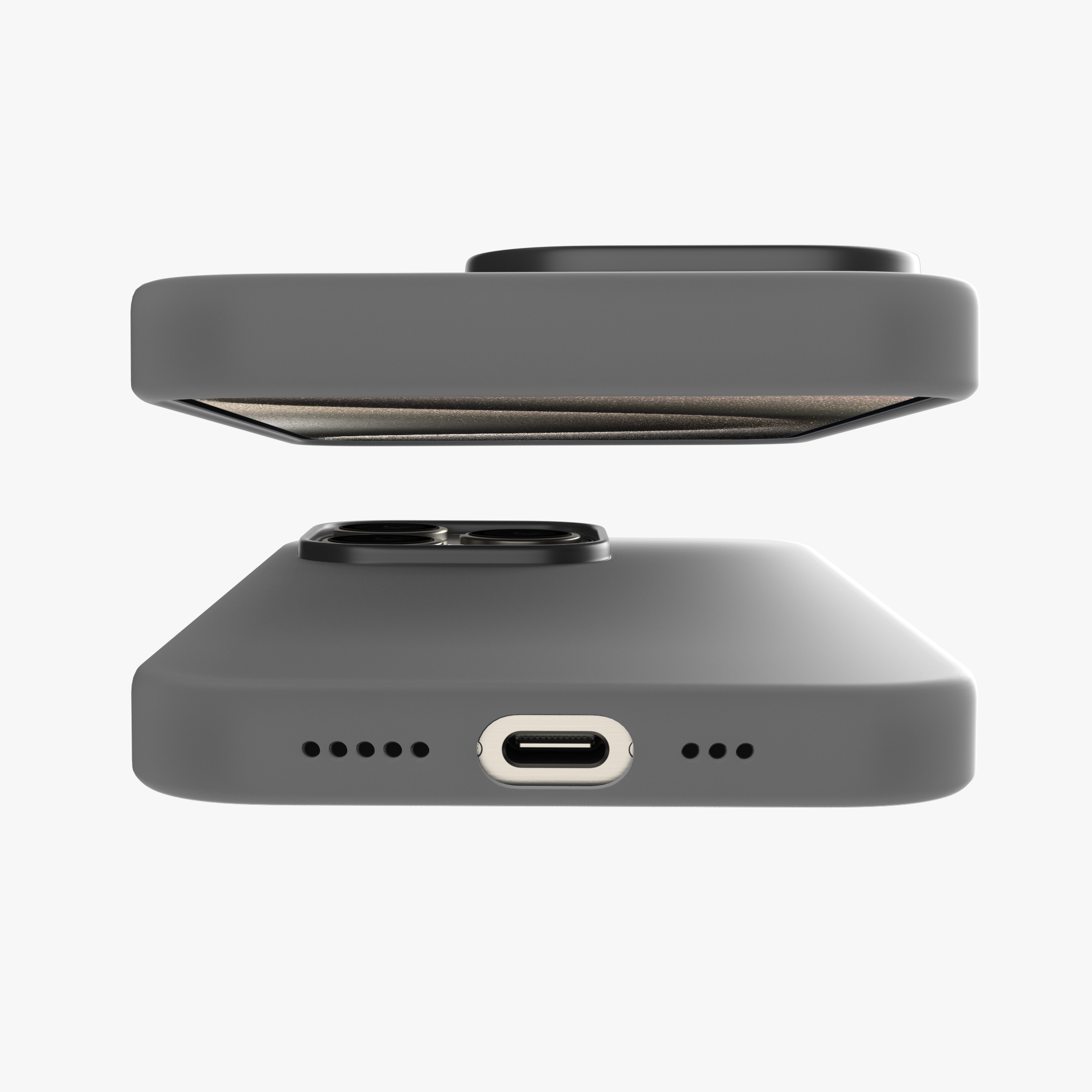 Silicone Snap Fit Case Cover For iPhone 15 Pro