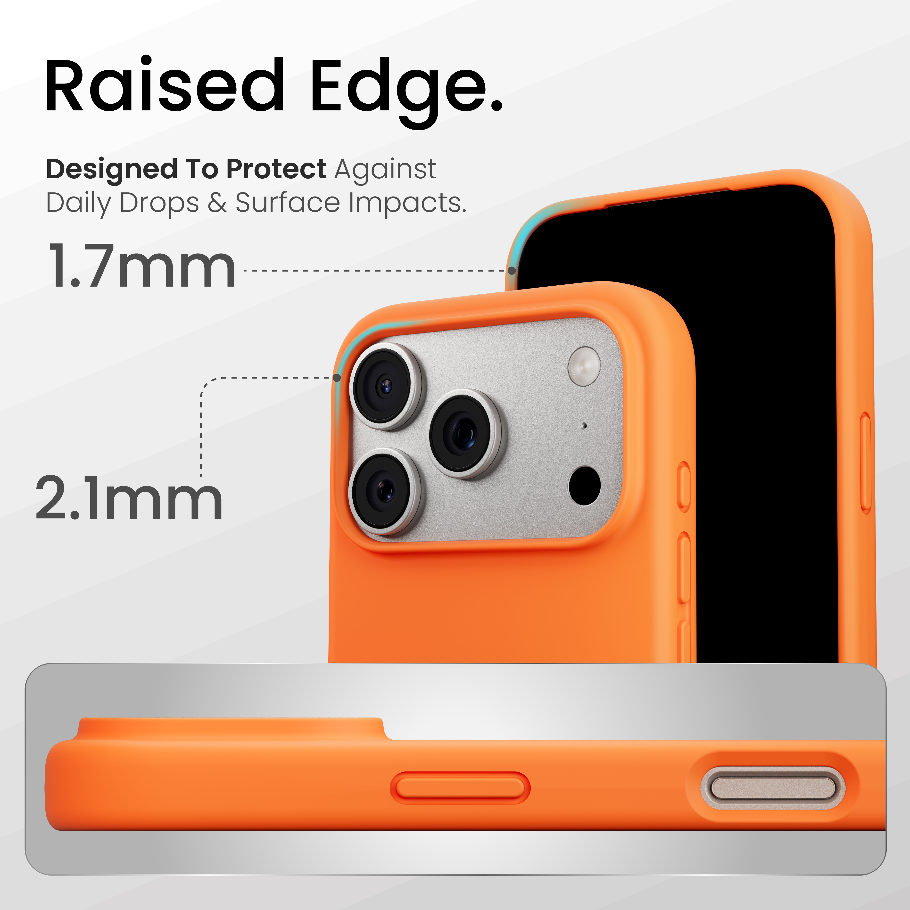 Silicone Snap Fit Case Cover For iPhone 17 Pro Max