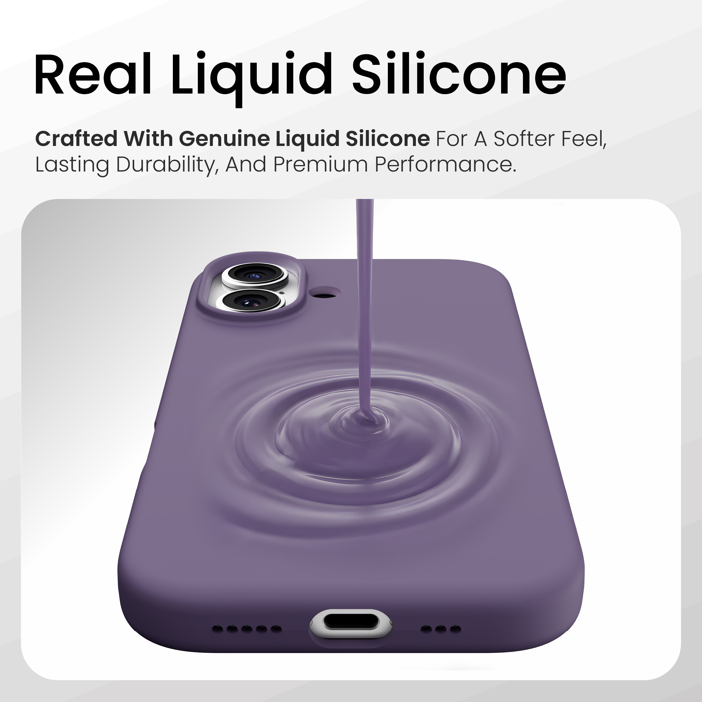 Silicone Snap Fit Case Cover For iPhone 17