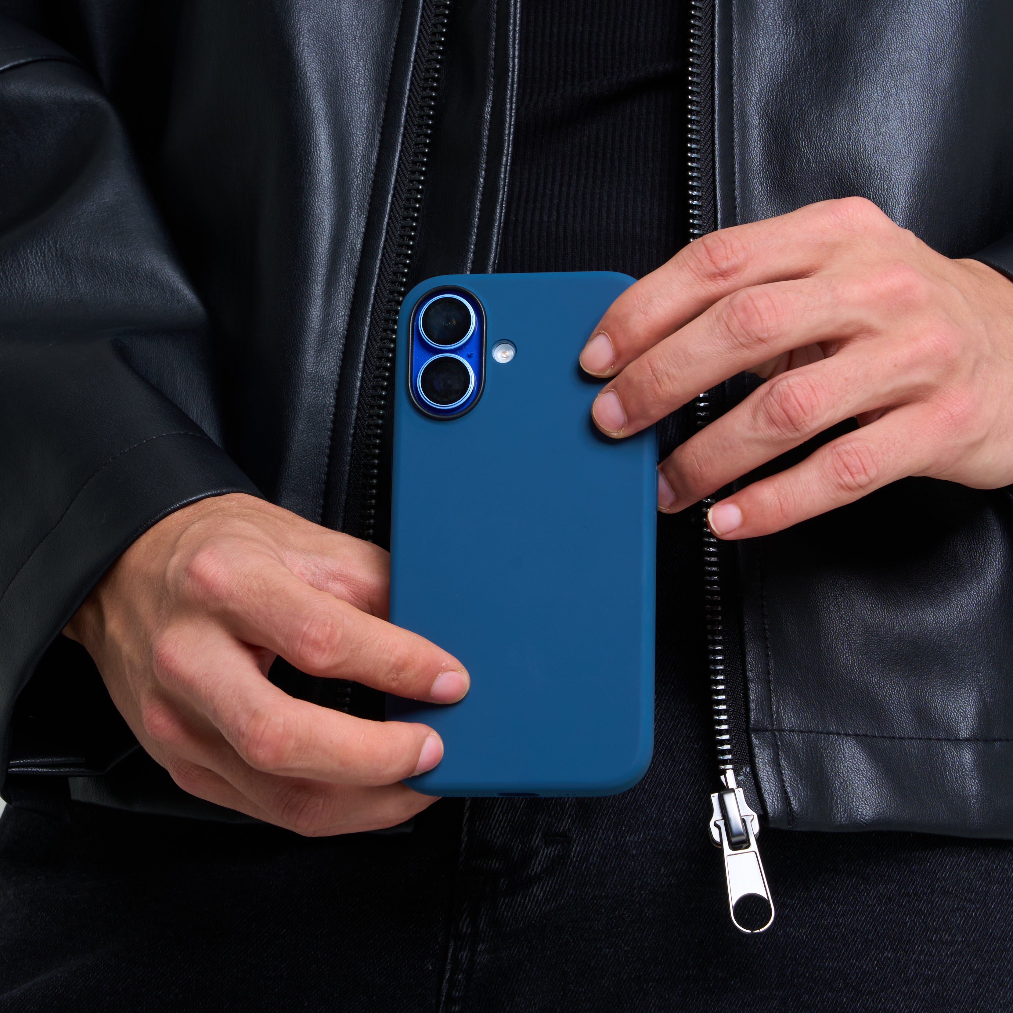 Silicone Snap Fit Case Cover For iPhone 16 Plus