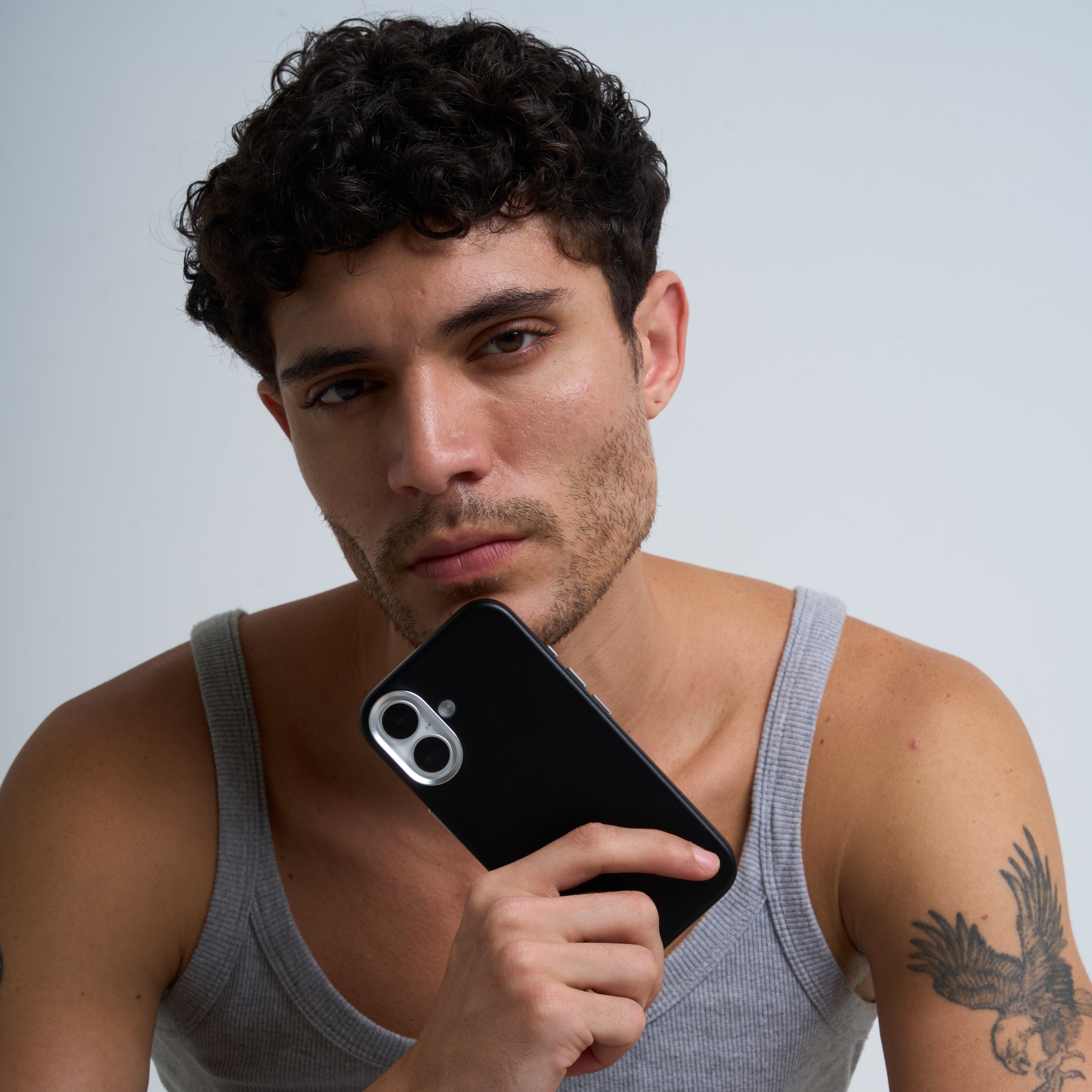 Modern Leatherite Case Cover For iPhone 16 Plus