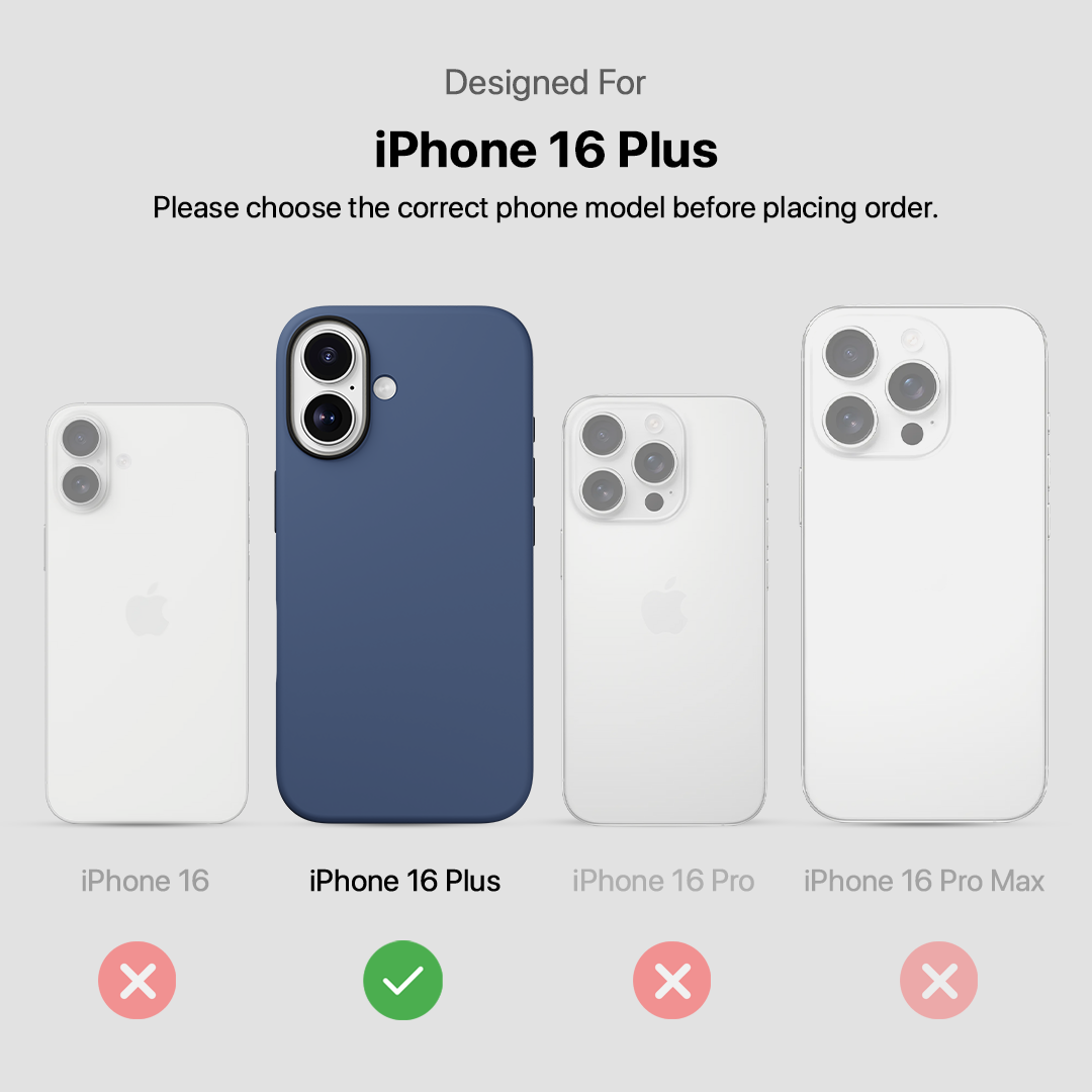 Silicone Snap Fit Case Cover For iPhone 16 Plus