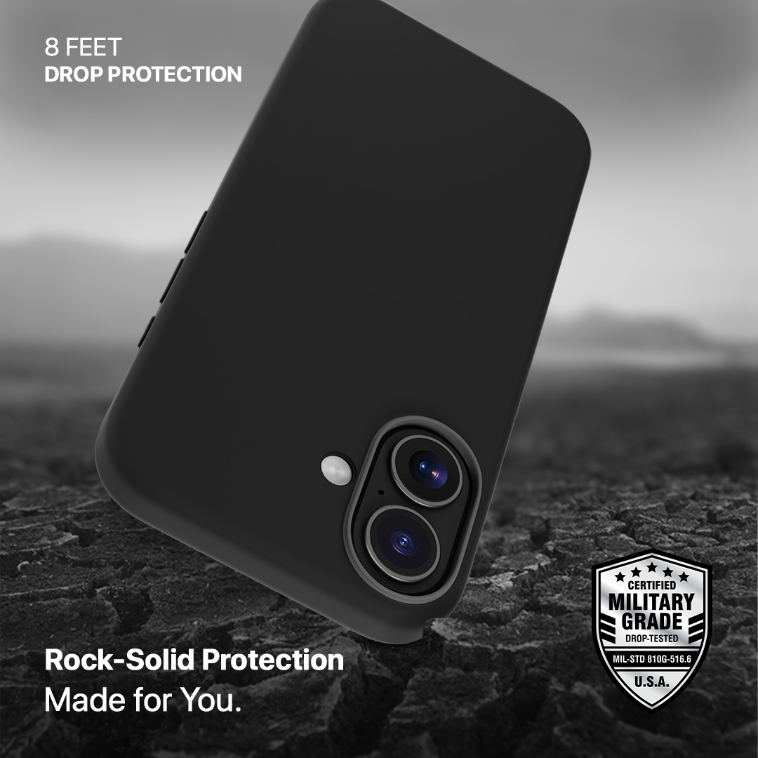 Silicone Snap Fit Case Cover For iPhone 16 Plus