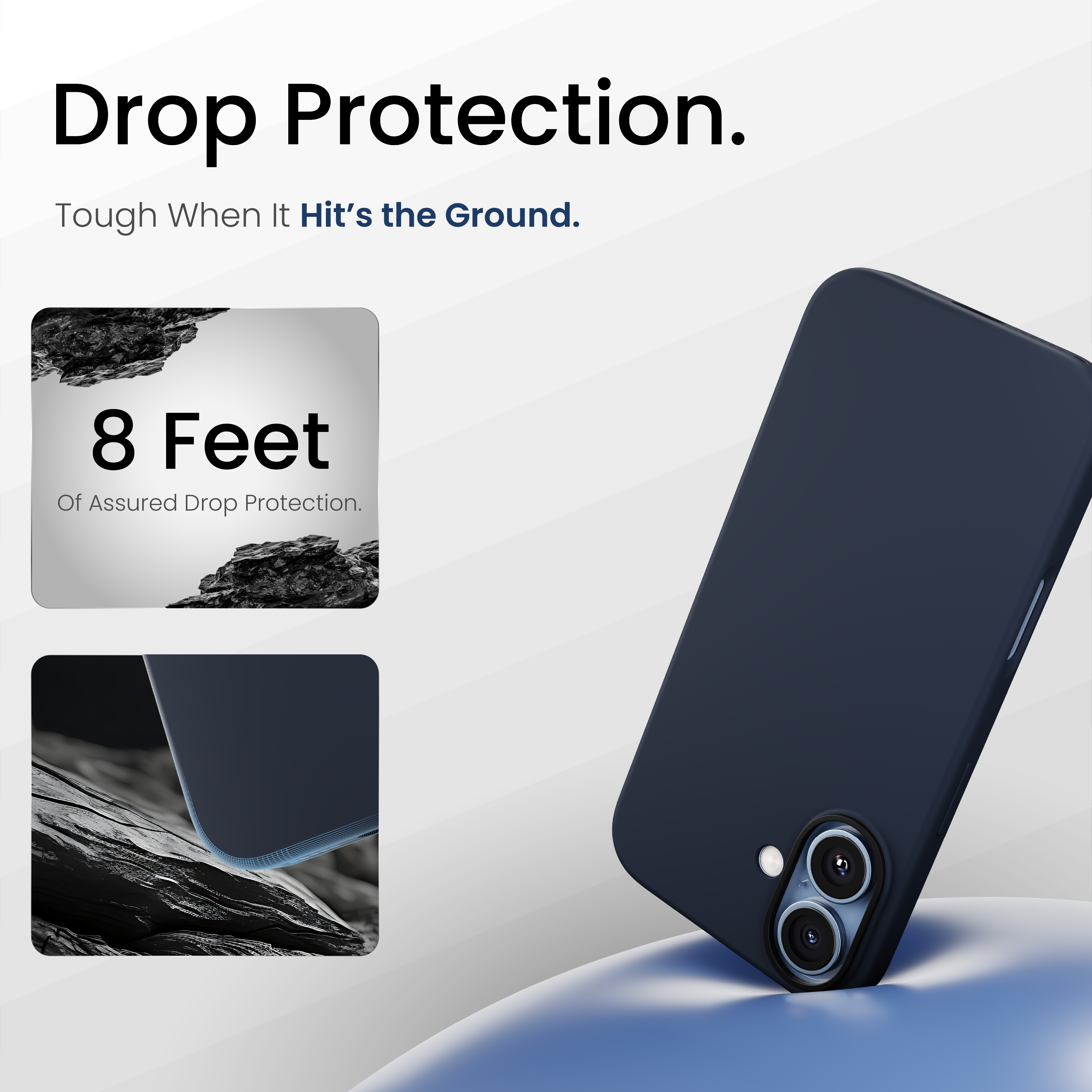 Silicone Snap Fit Case Cover For iPhone 17