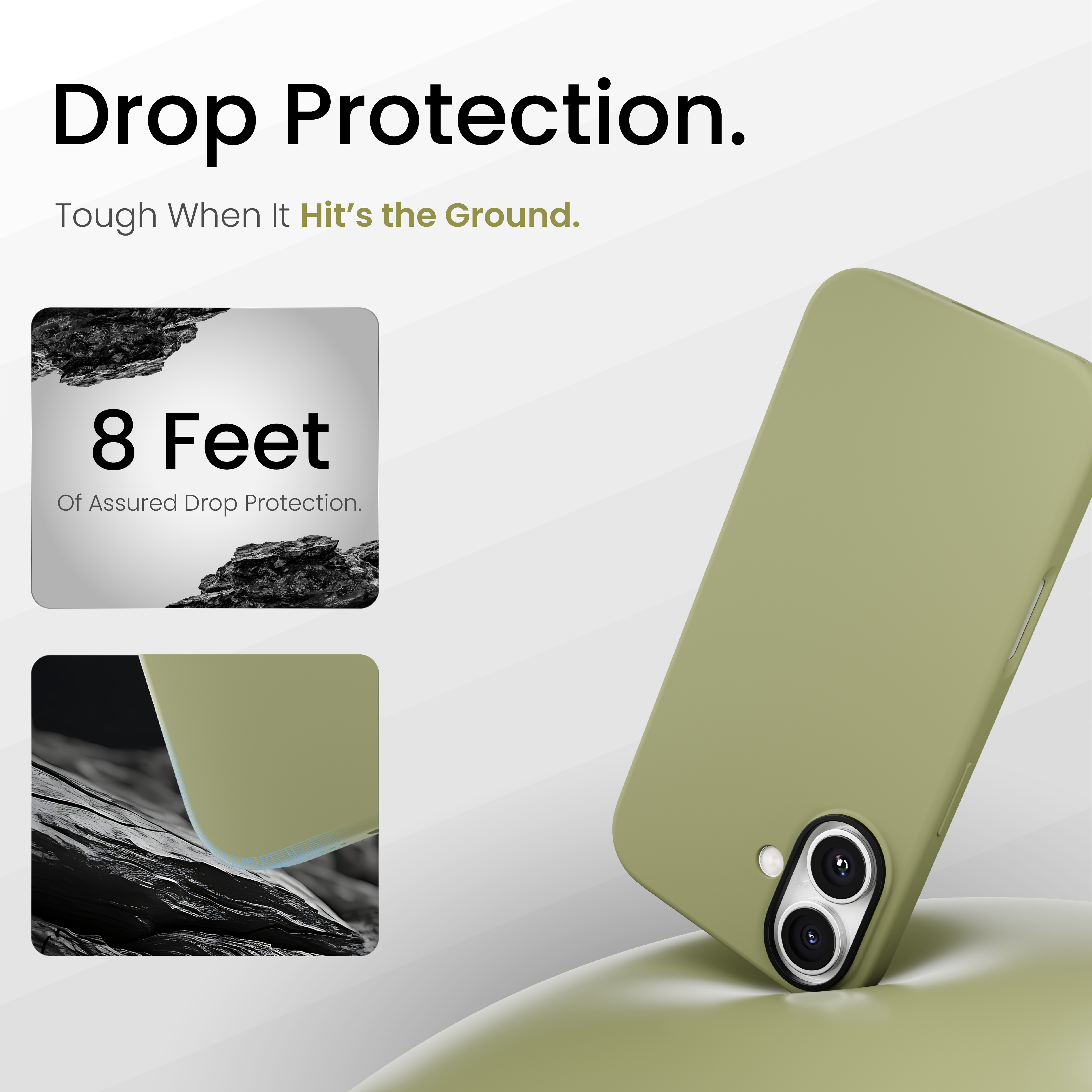 Silicone Snap Fit Case Cover For iPhone 17