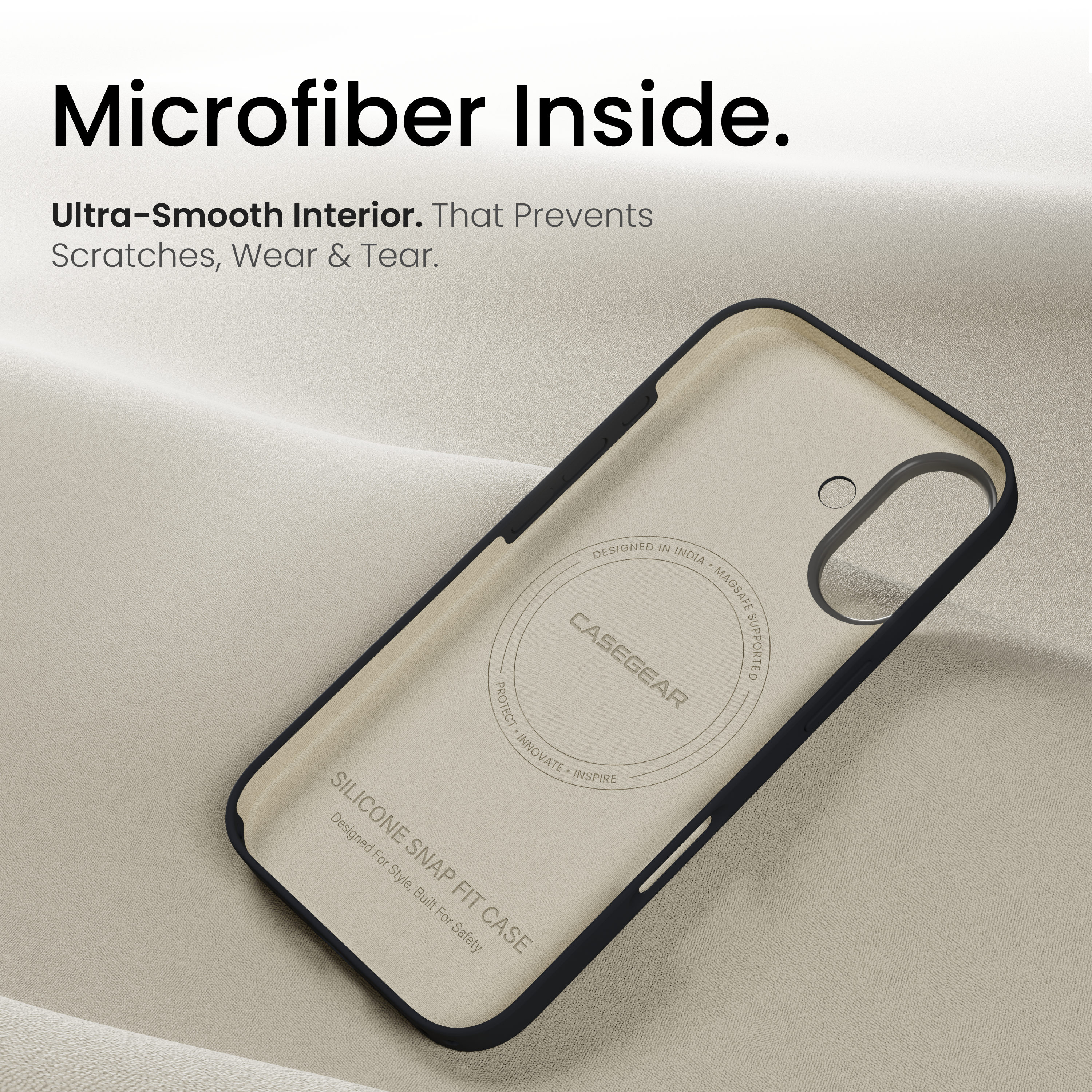 Silicone Snap Fit Case Cover For iPhone 17