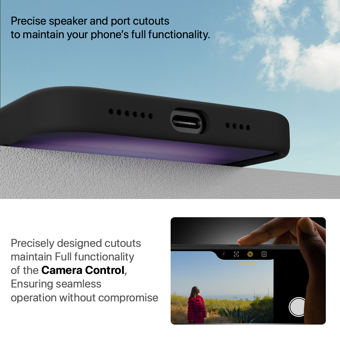 Silicone Snap Fit Case Cover For iPhone 16 Plus