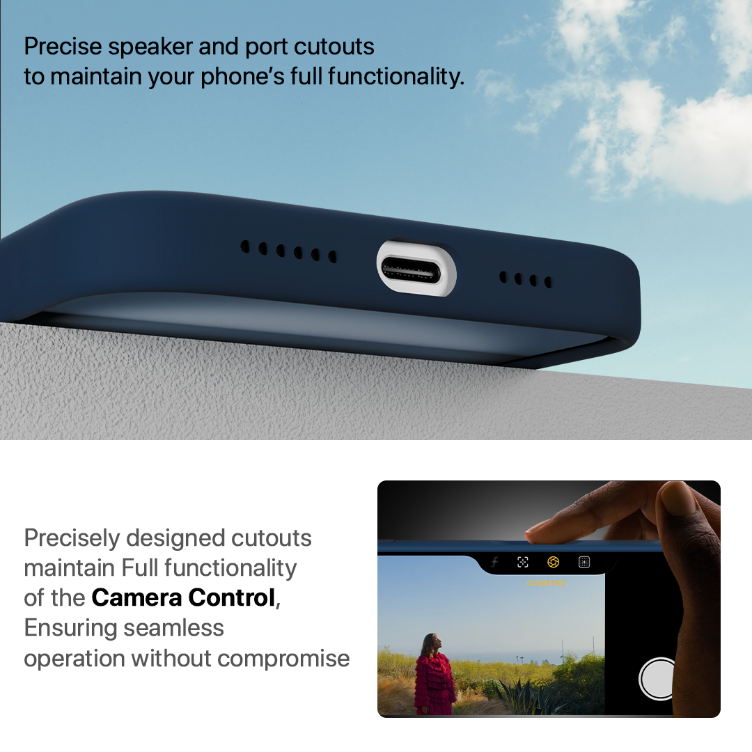 Silicone Snap Fit Case Cover For iPhone 16 Plus