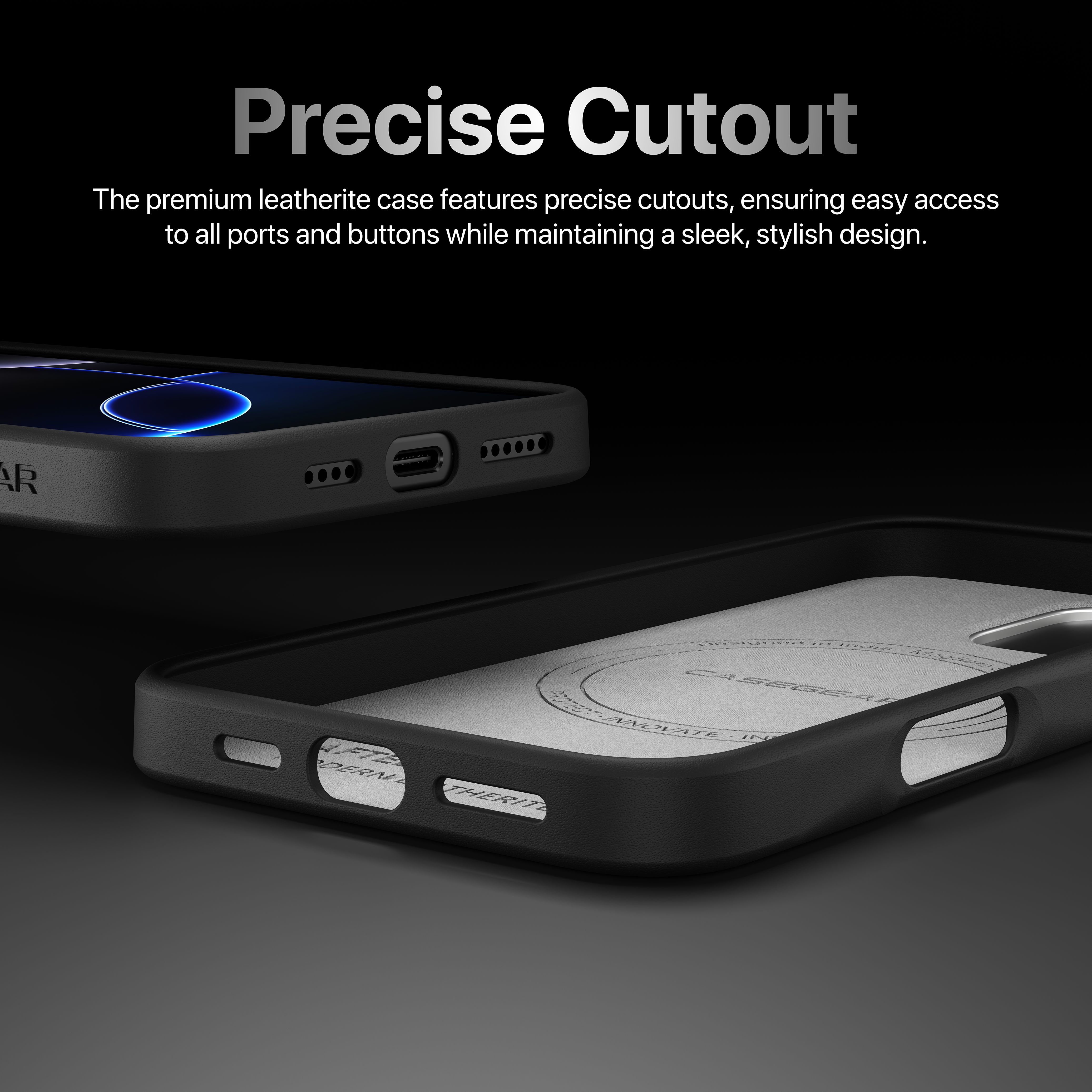 Modern Leatherite Case Cover For iPhone 16 Pro Max