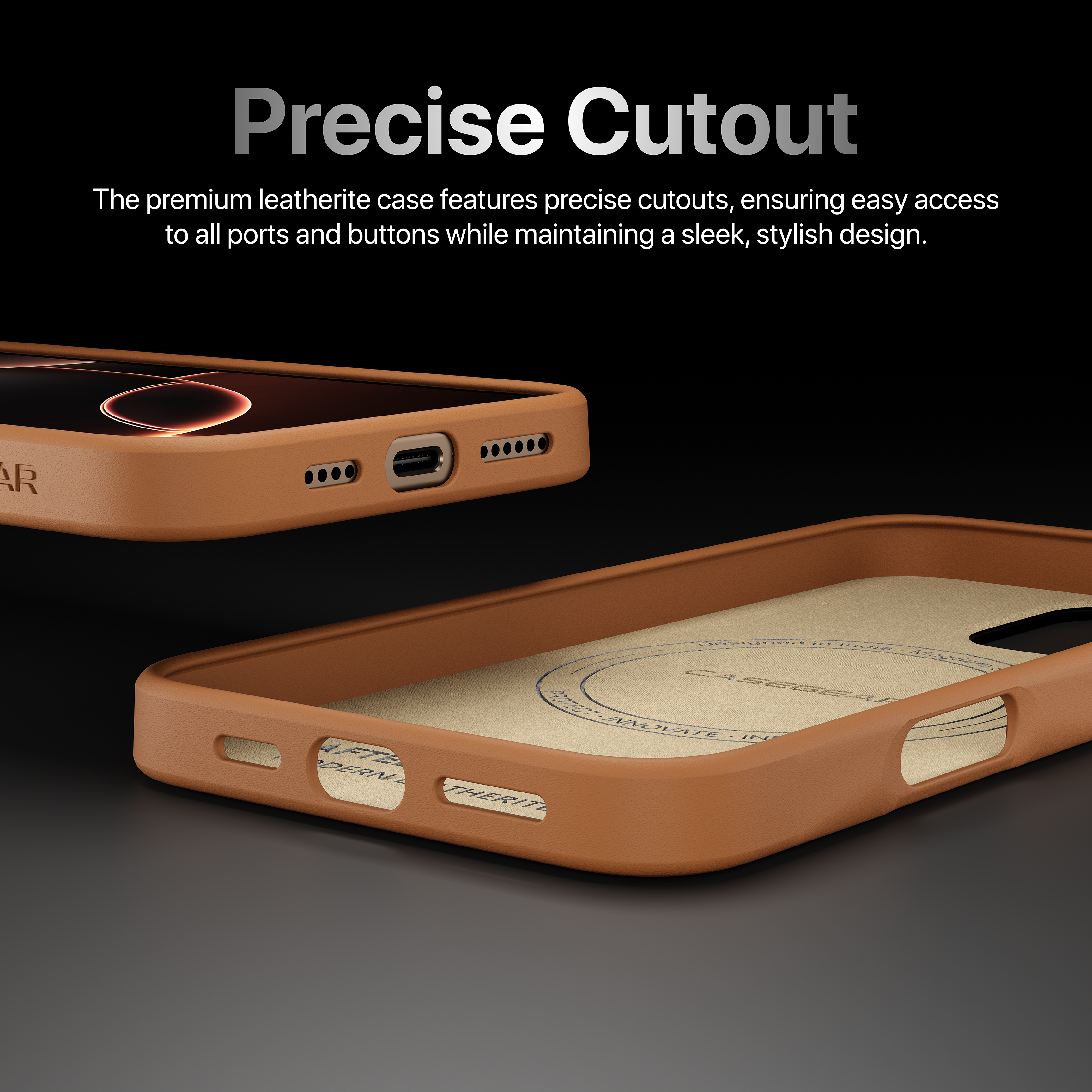 Modern Leatherite Case Cover For iPhone 16 Pro Max