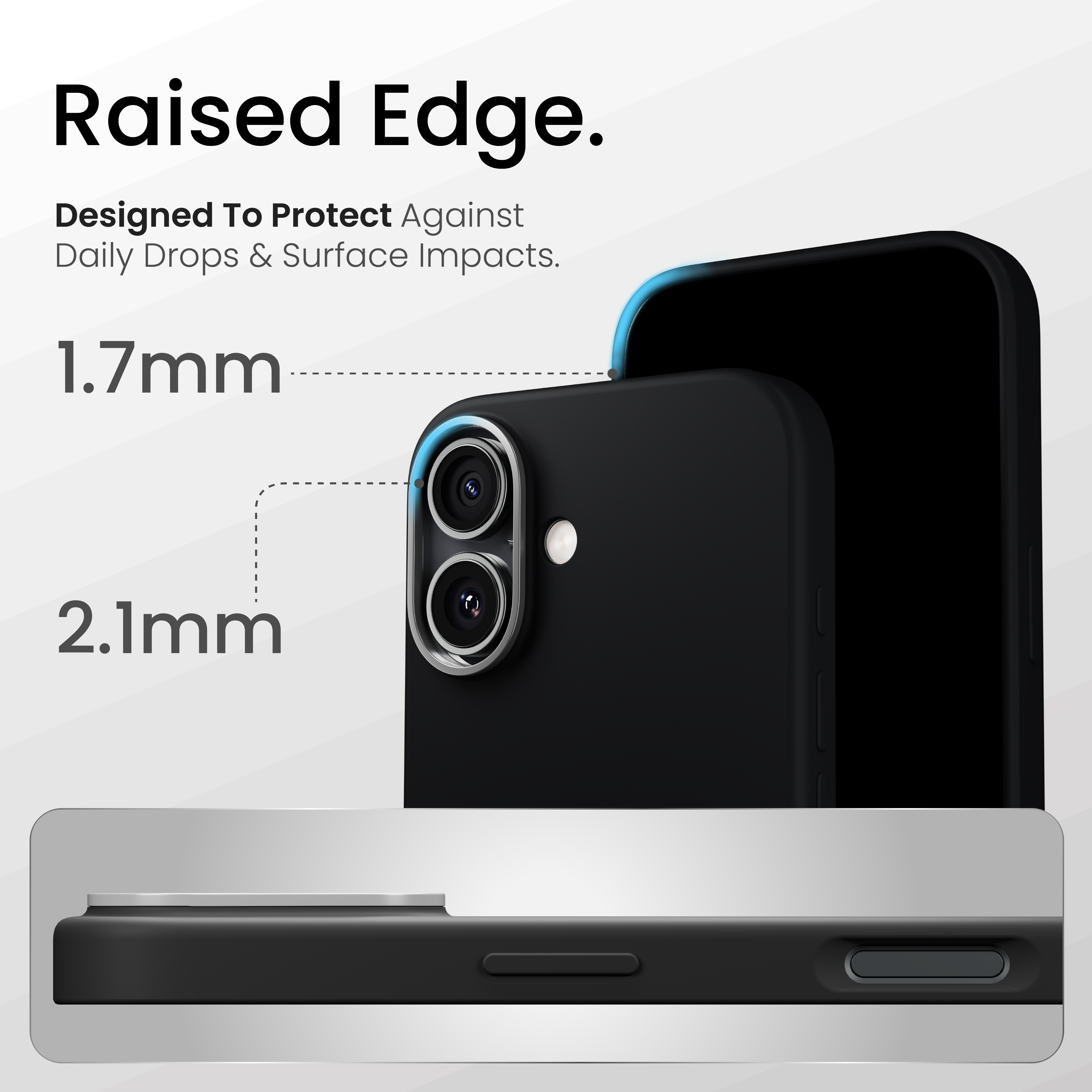 Silicone Snap Fit Case Cover For iPhone 17