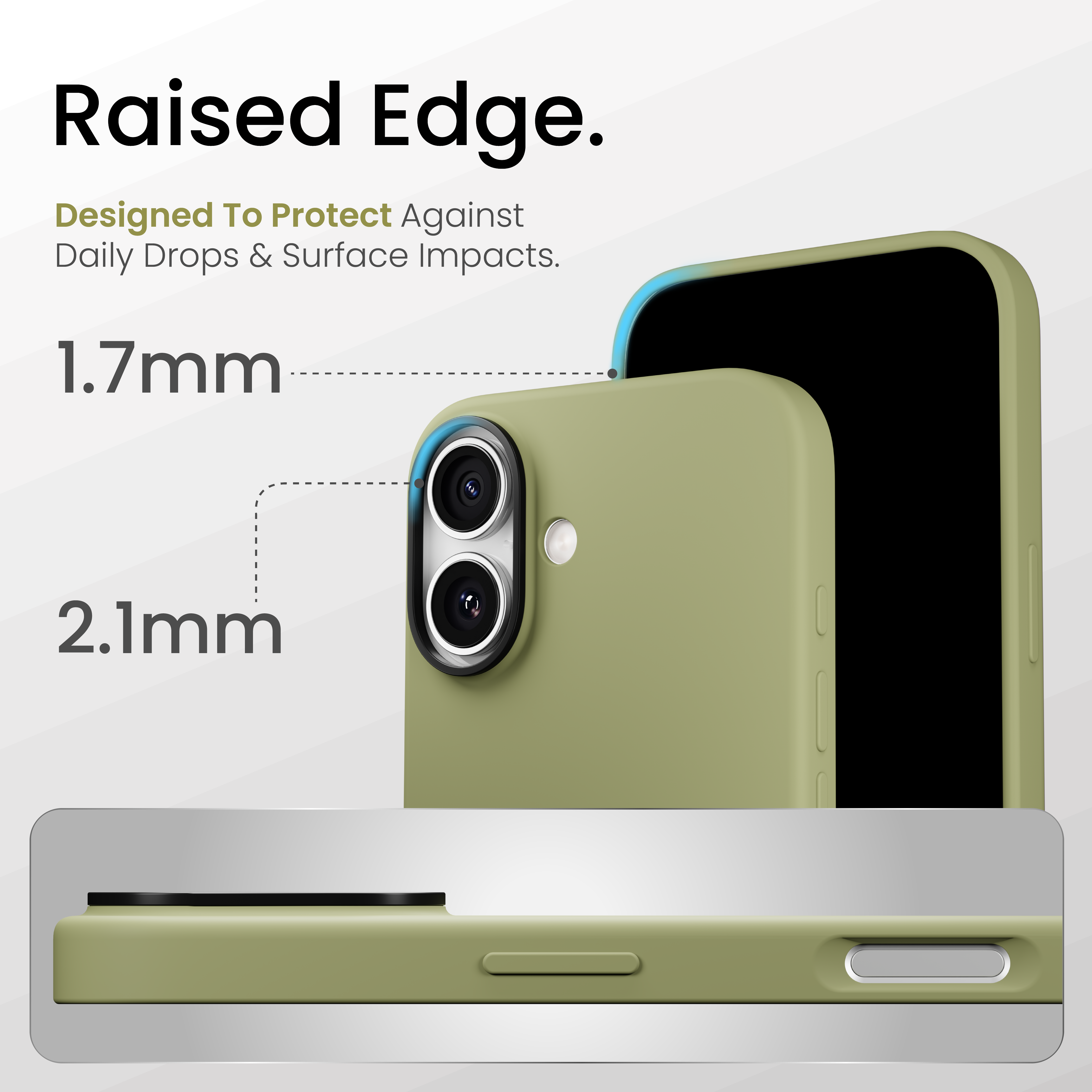 Silicone Snap Fit Case Cover For iPhone 17