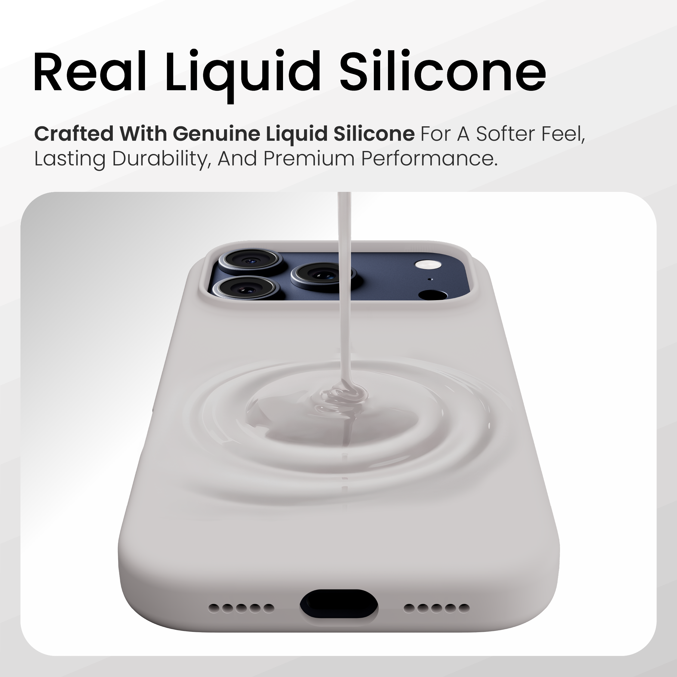 Silicone Snap Fit Case Cover For iPhone 17 Pro Max
