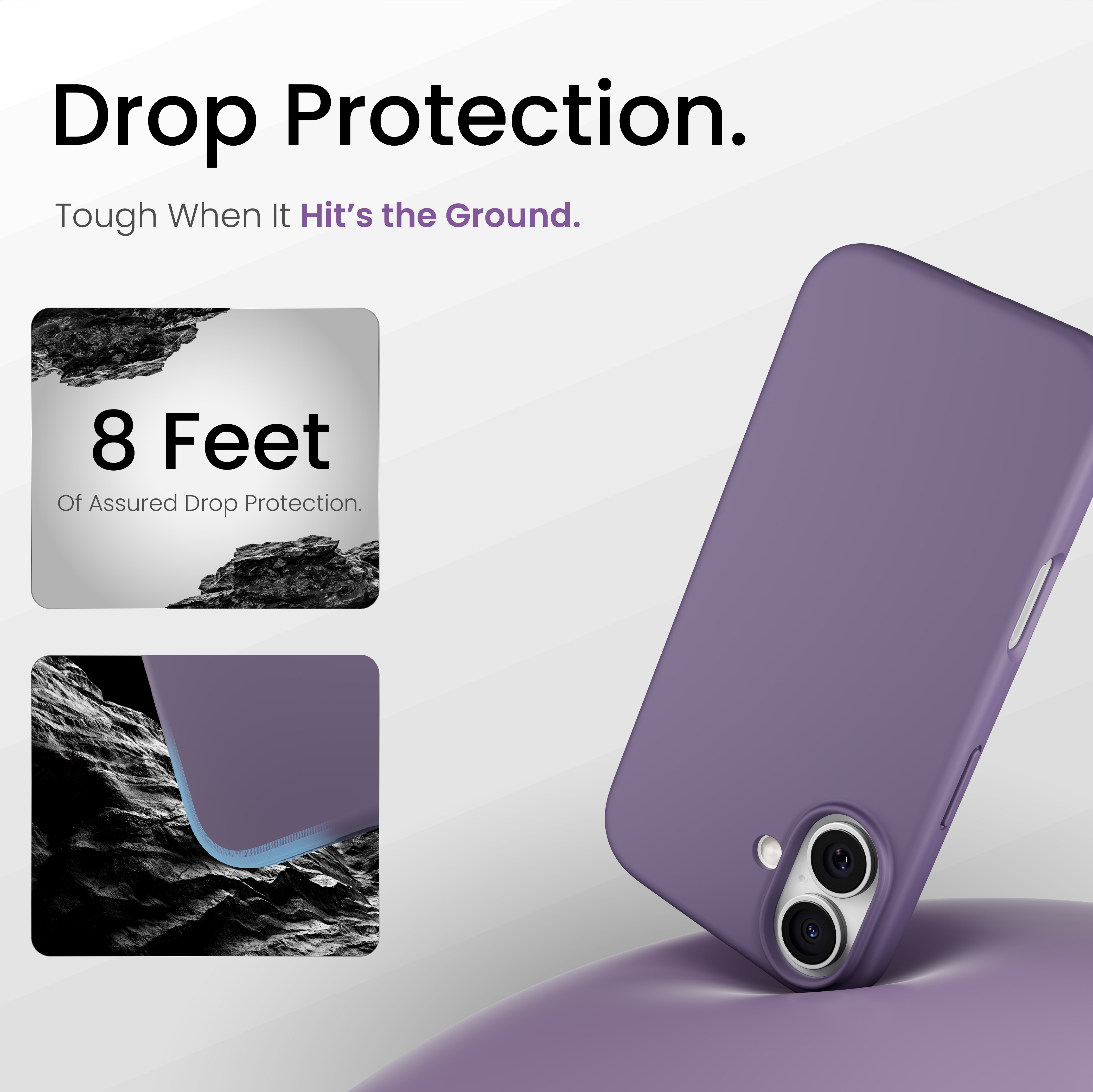 Silicone Snap Fit Case Cover For iPhone 17