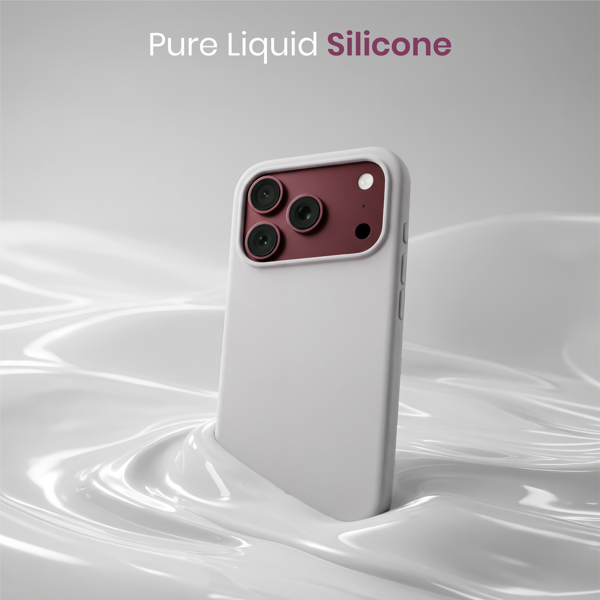Silicone Snap Fit Case Cover For iPhone 18 Pro