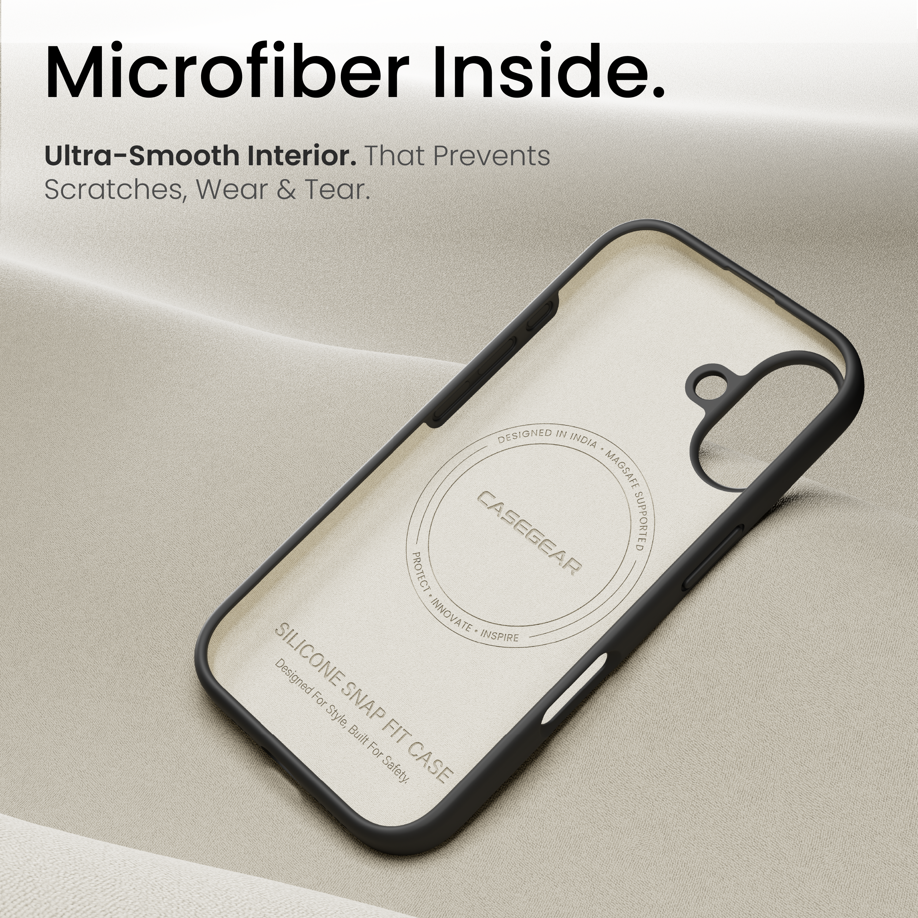Silicone Snap Fit Case Cover For iPhone 17