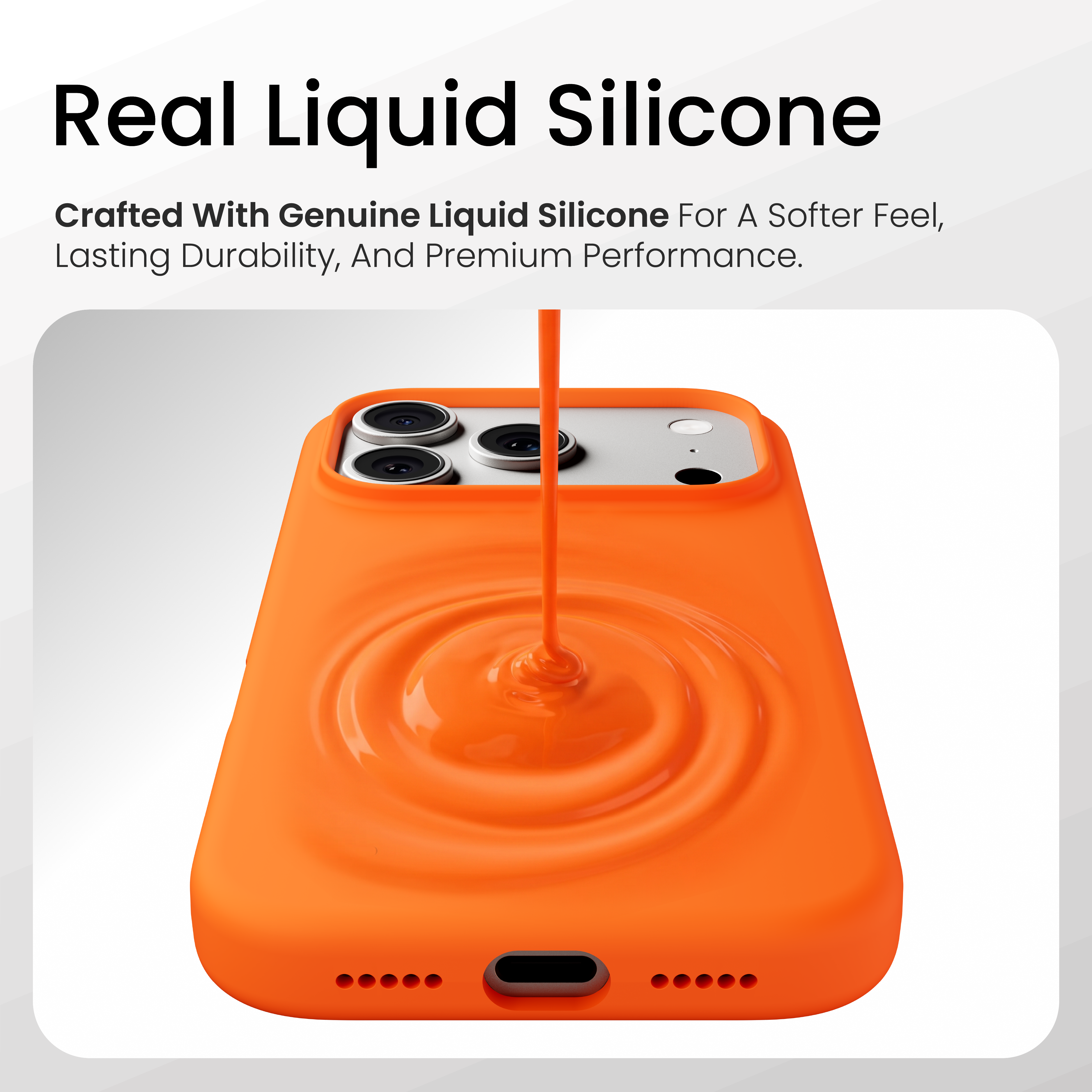Silicone Snap Fit Case Cover For iPhone 17 Pro Max