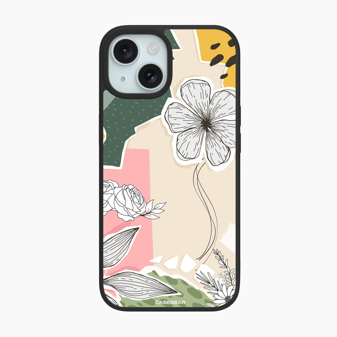 Paper Flower Case For iPhone 15
