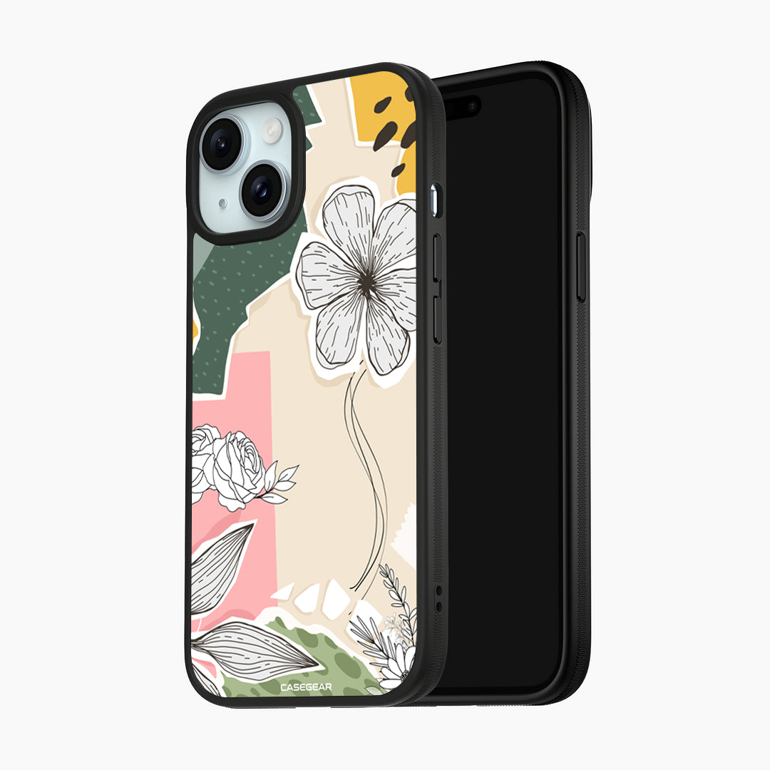 Paper Flower Case For iPhone 15 Plus