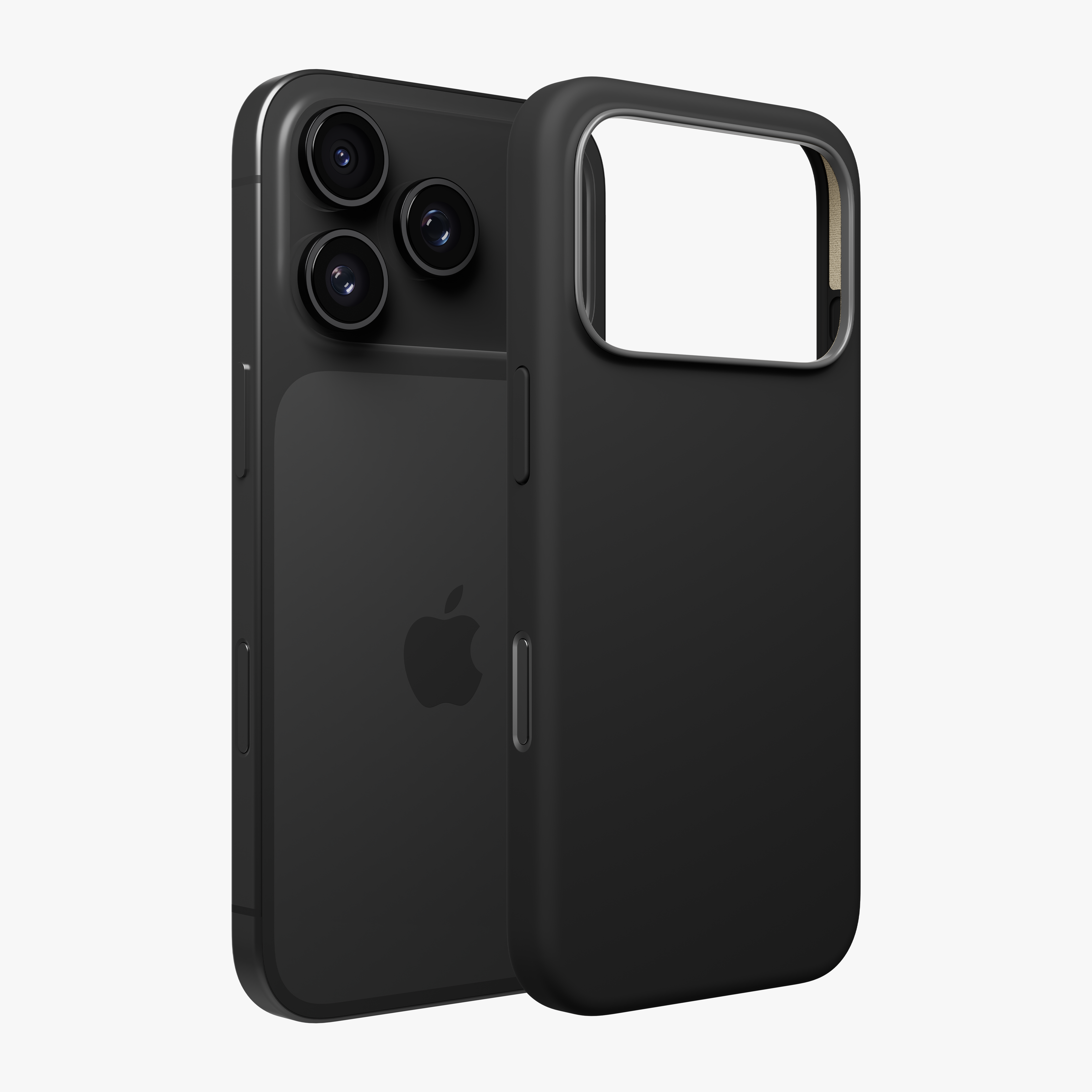 Silicone Snap Fit Case Cover For iPhone 17 Pro