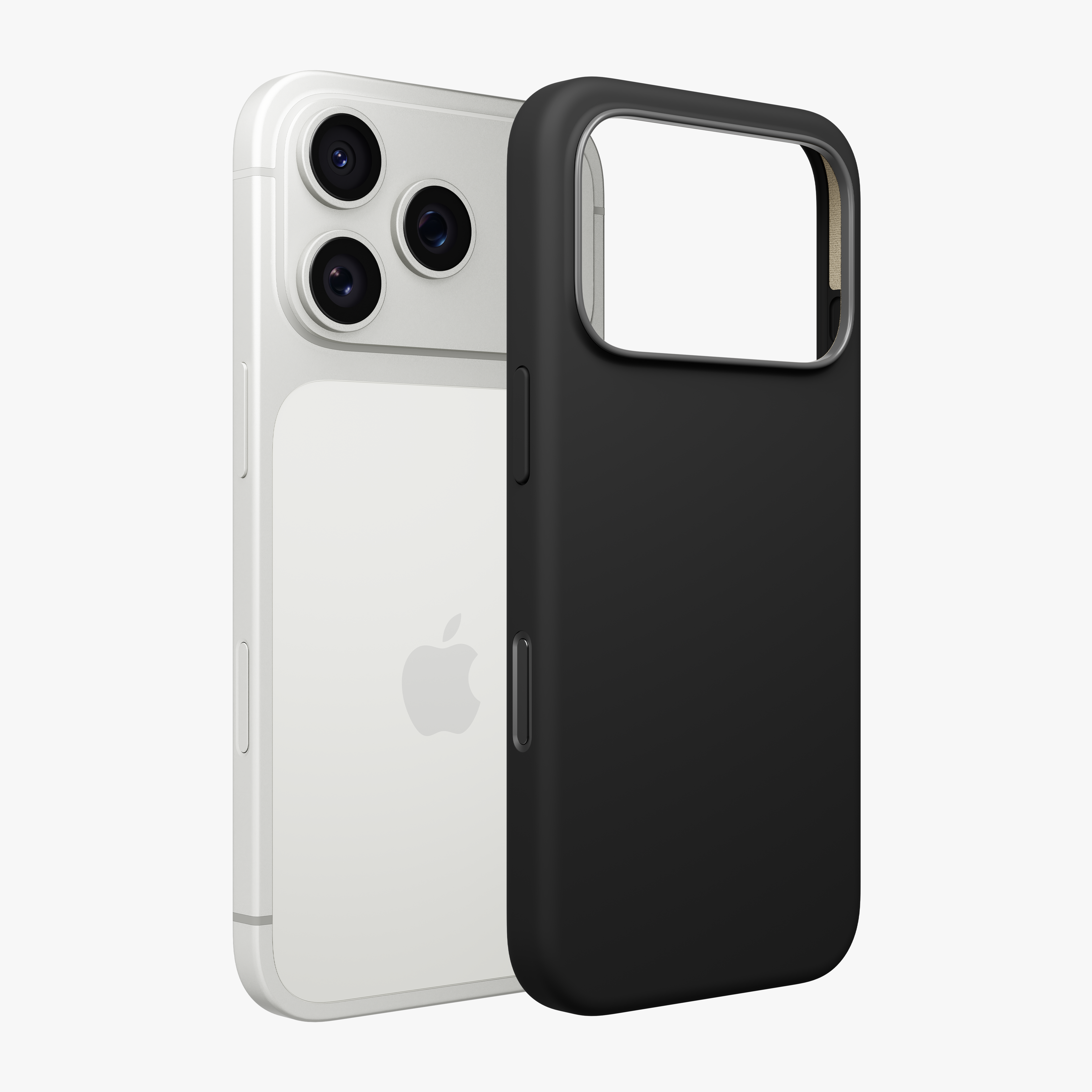 Silicone Snap Fit Case Cover For iPhone 17 Pro