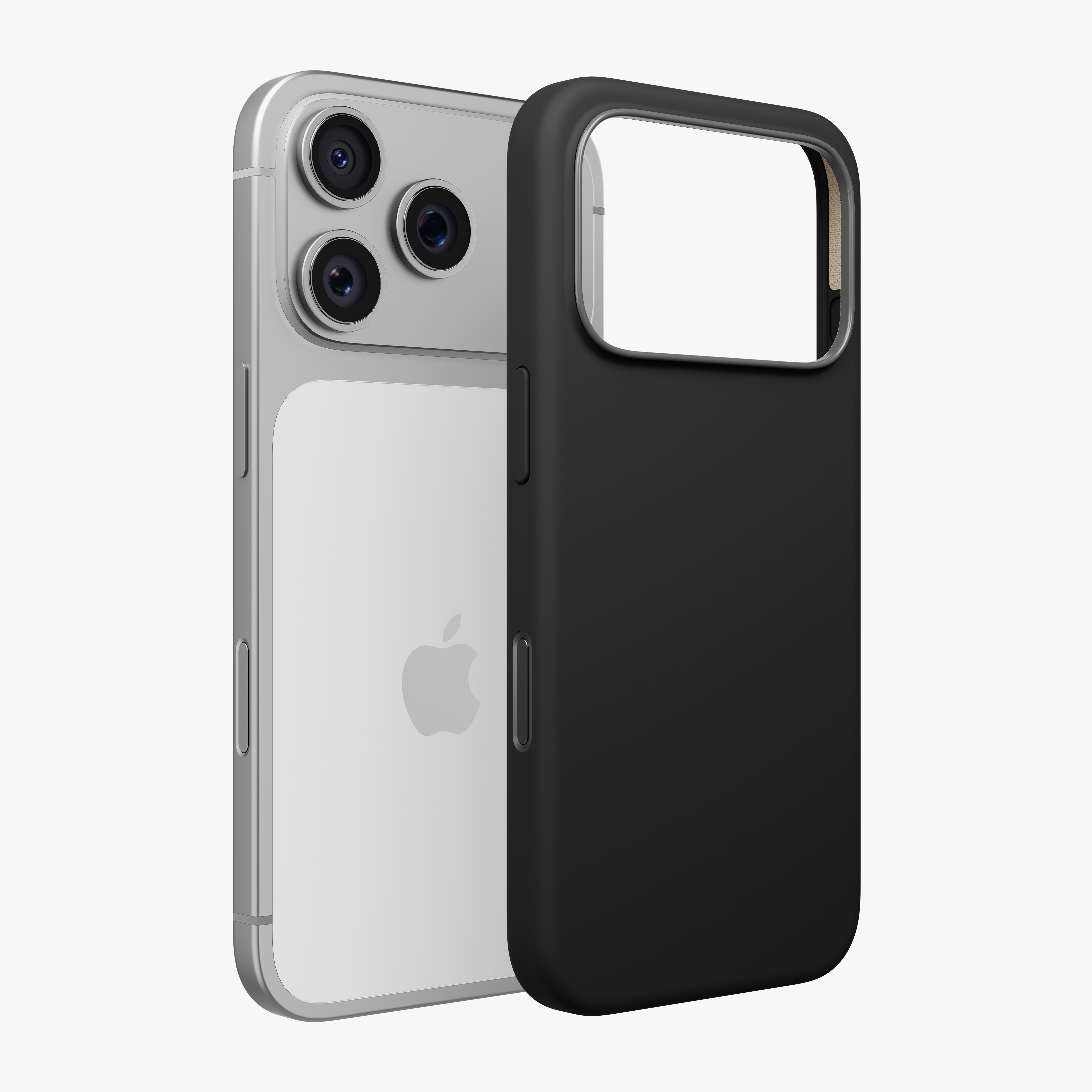 Silicone Snap Fit Case Cover For iPhone 17 Pro