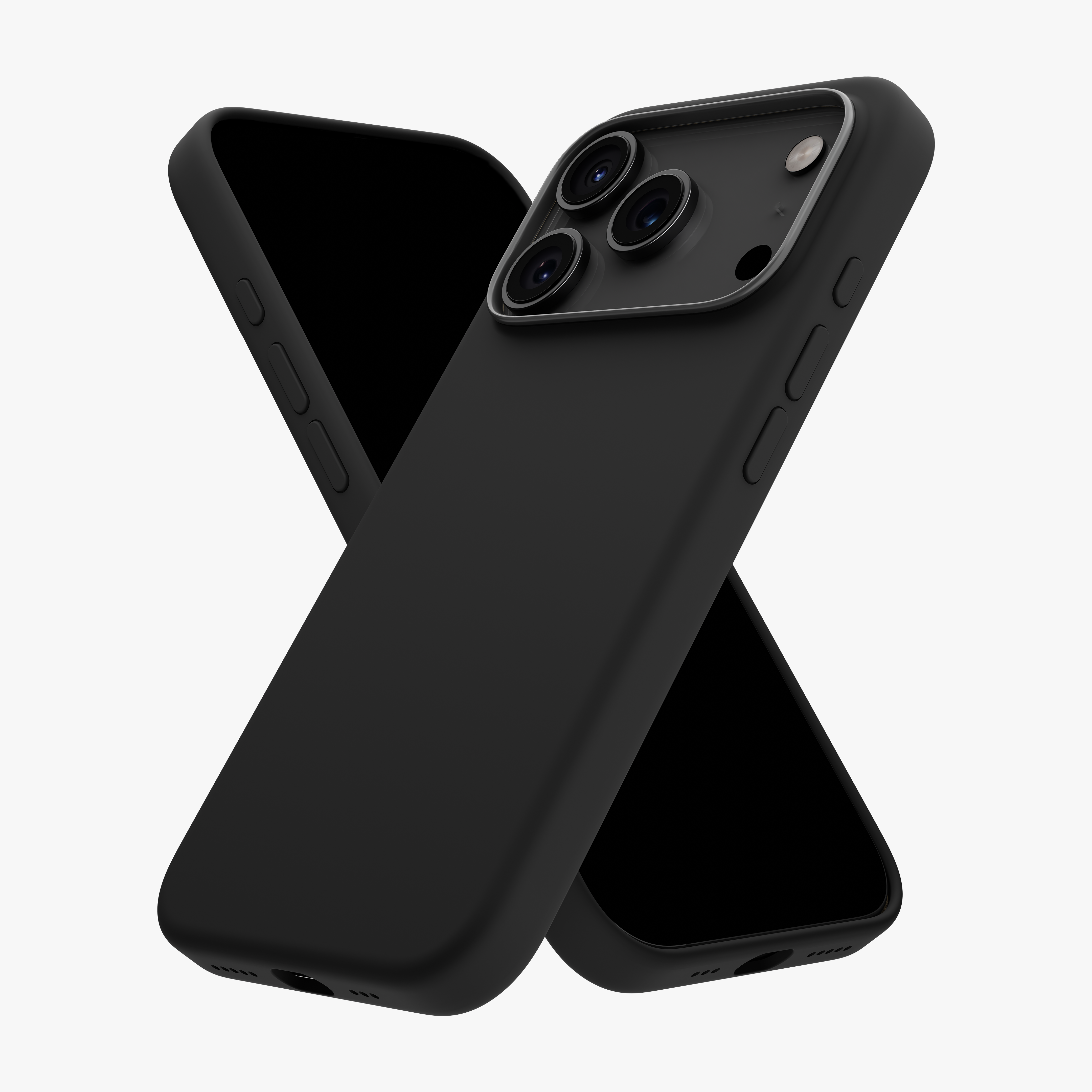 Silicone Snap Fit Case Cover For iPhone 17 Pro