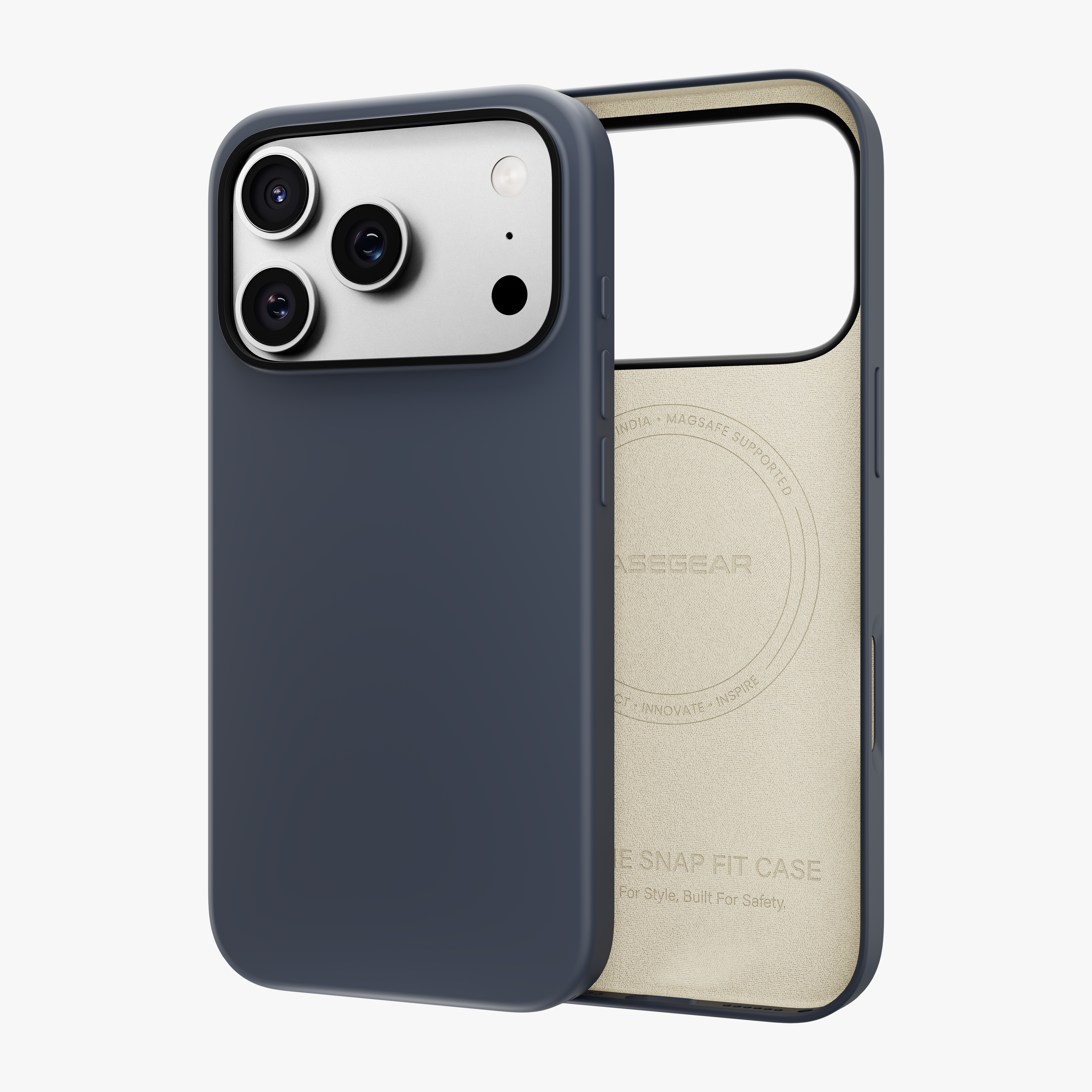 Silicone Snap Fit Case Cover For iPhone 17 Pro Max