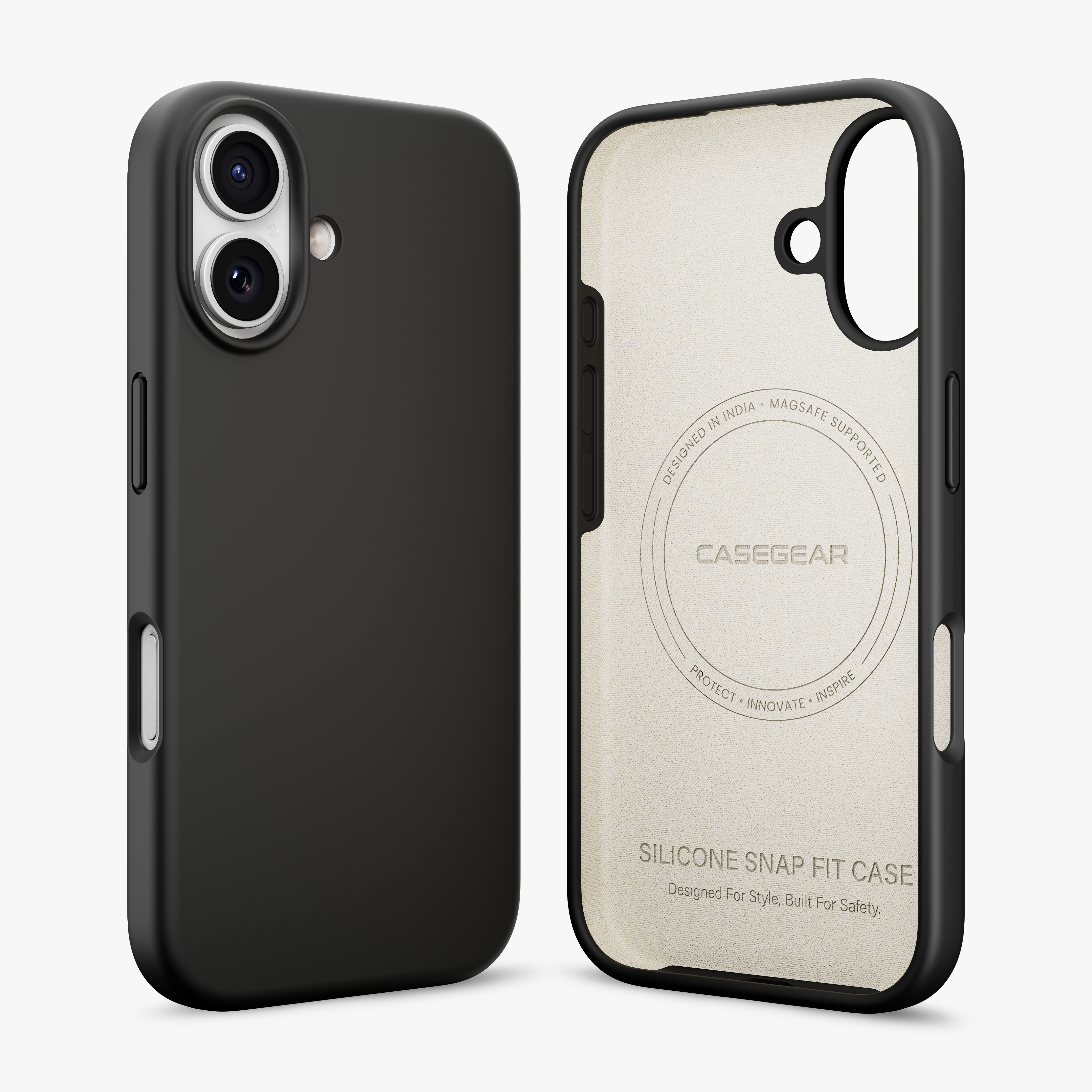Silicone Snap Fit Case Cover For iPhone 17