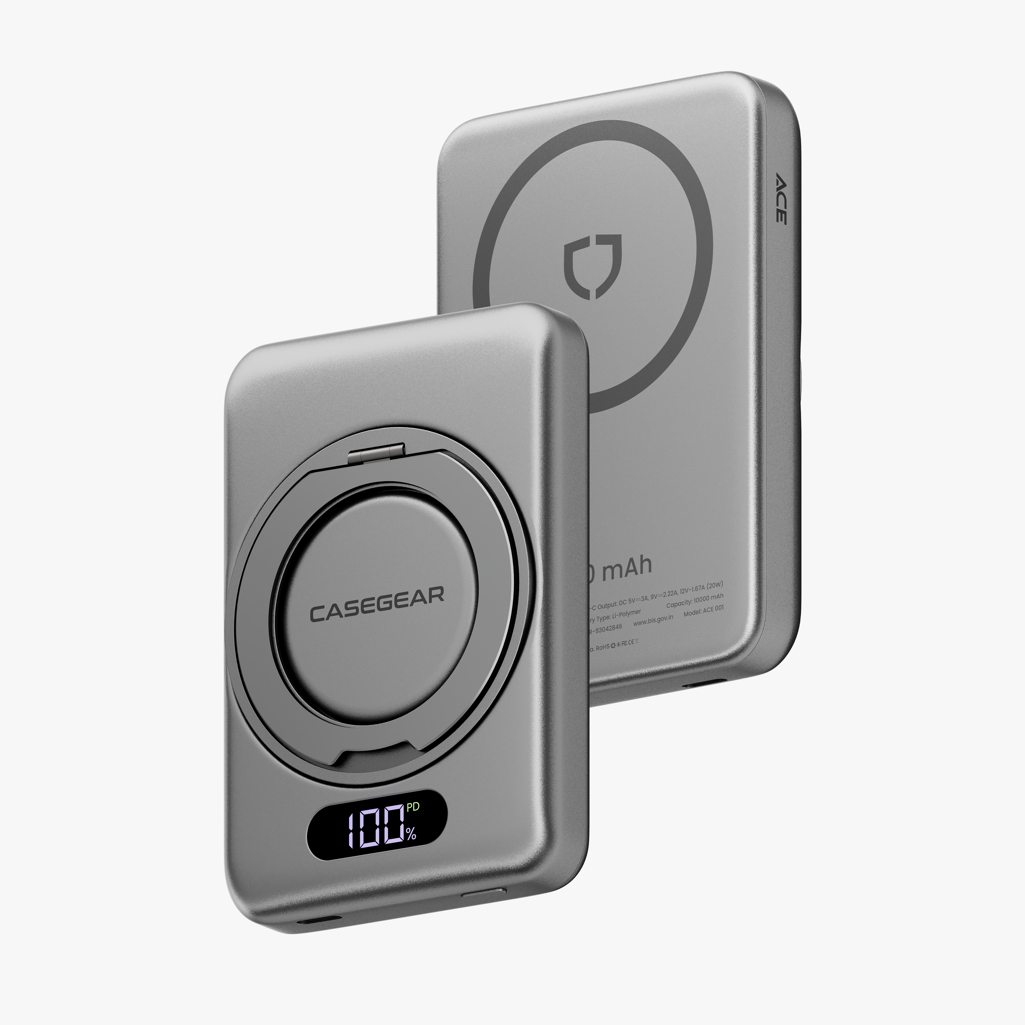 ACE 10000 mAh Wireless Aluminium Powerbank