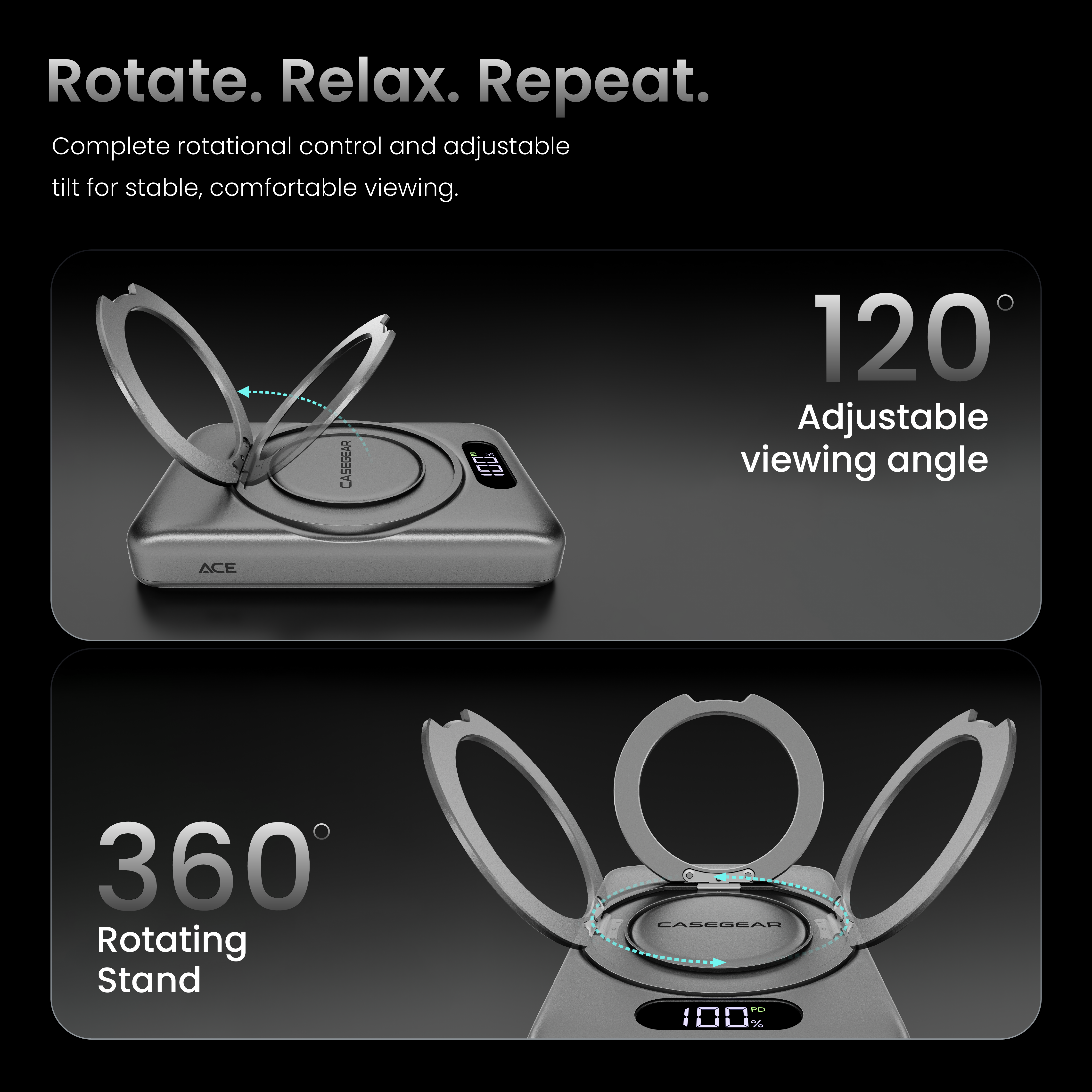 ACE 10000 mAh MagSafe Compatible Aluminium Powerbank For All Day Charging