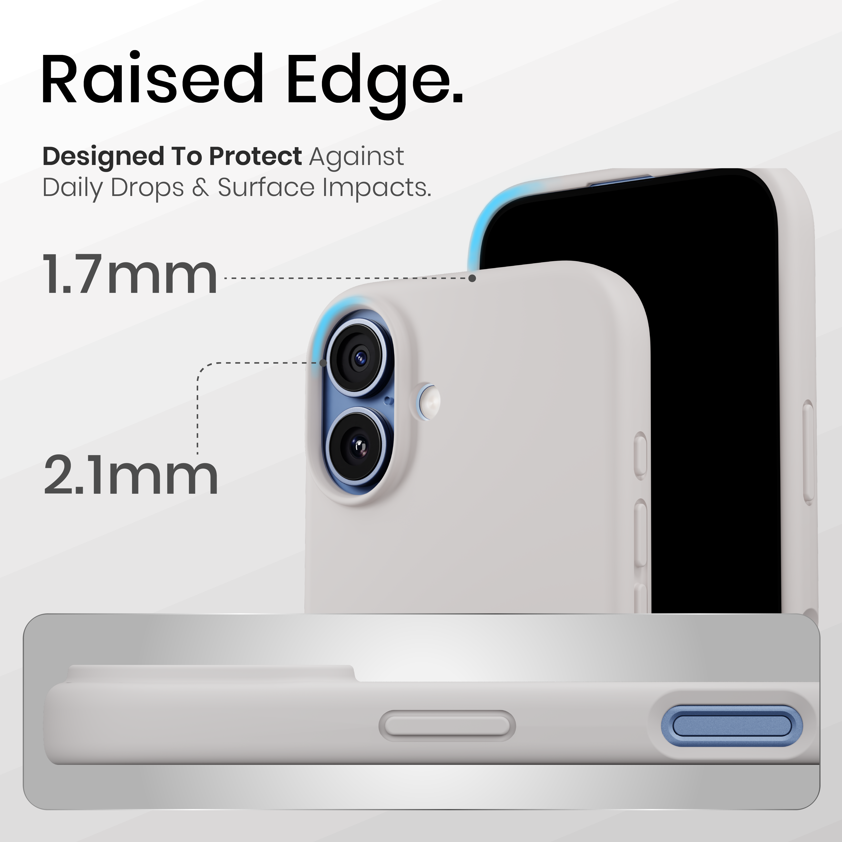 Silicone Snap Fit Case Cover For iPhone 17