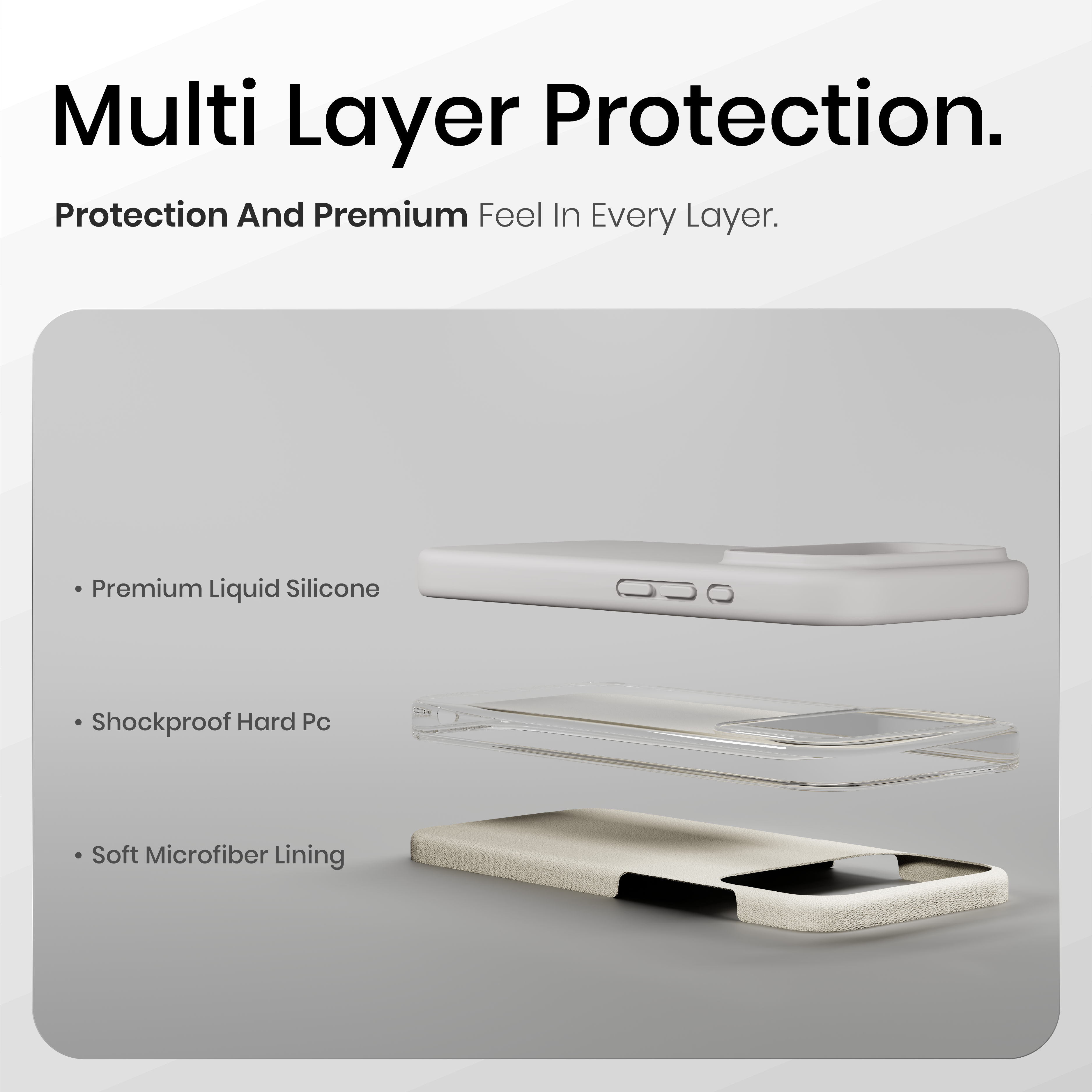 Silicone Snap Fit Case Cover For iPhone 17 Pro Max