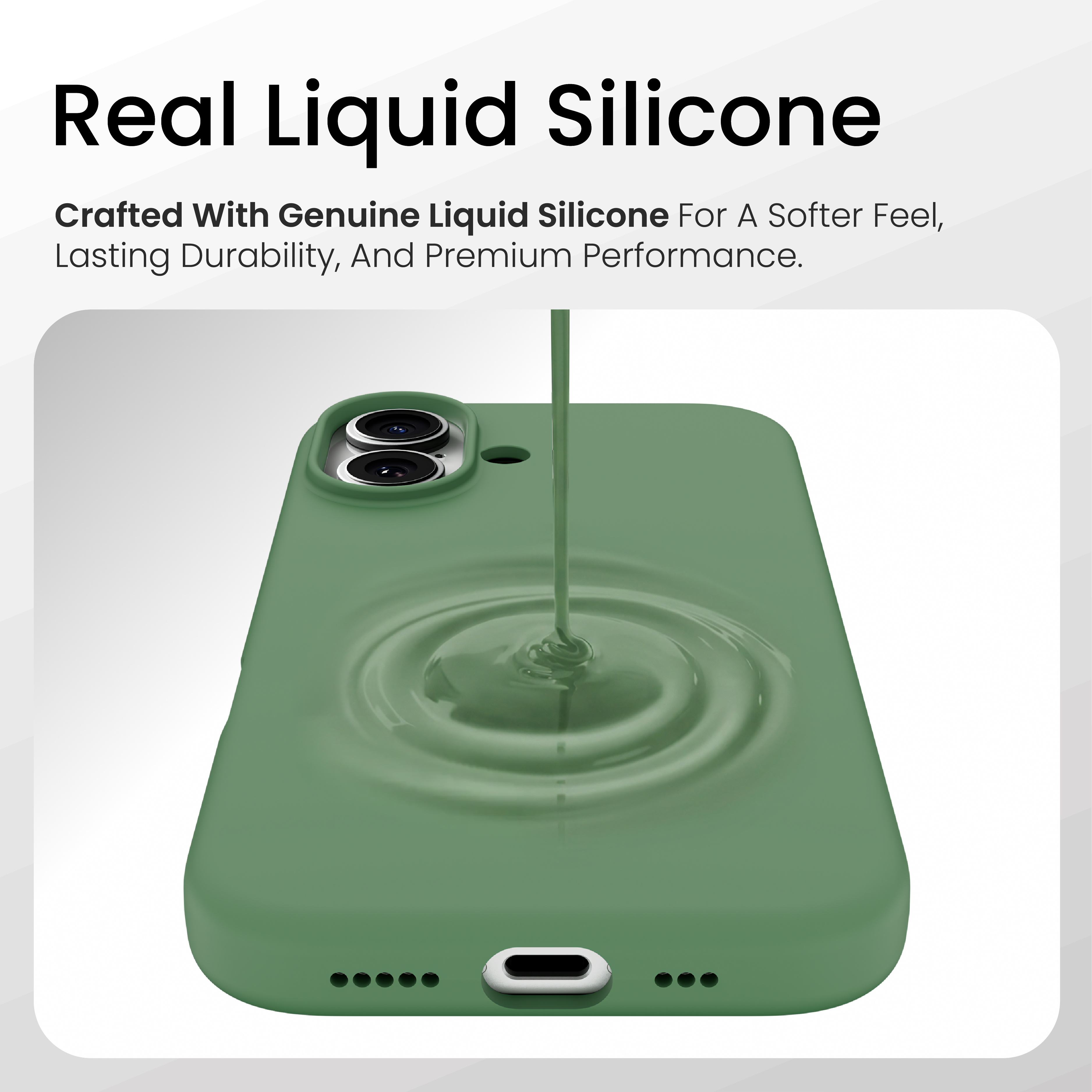 Silicone Snap Fit Case Cover For iPhone 17