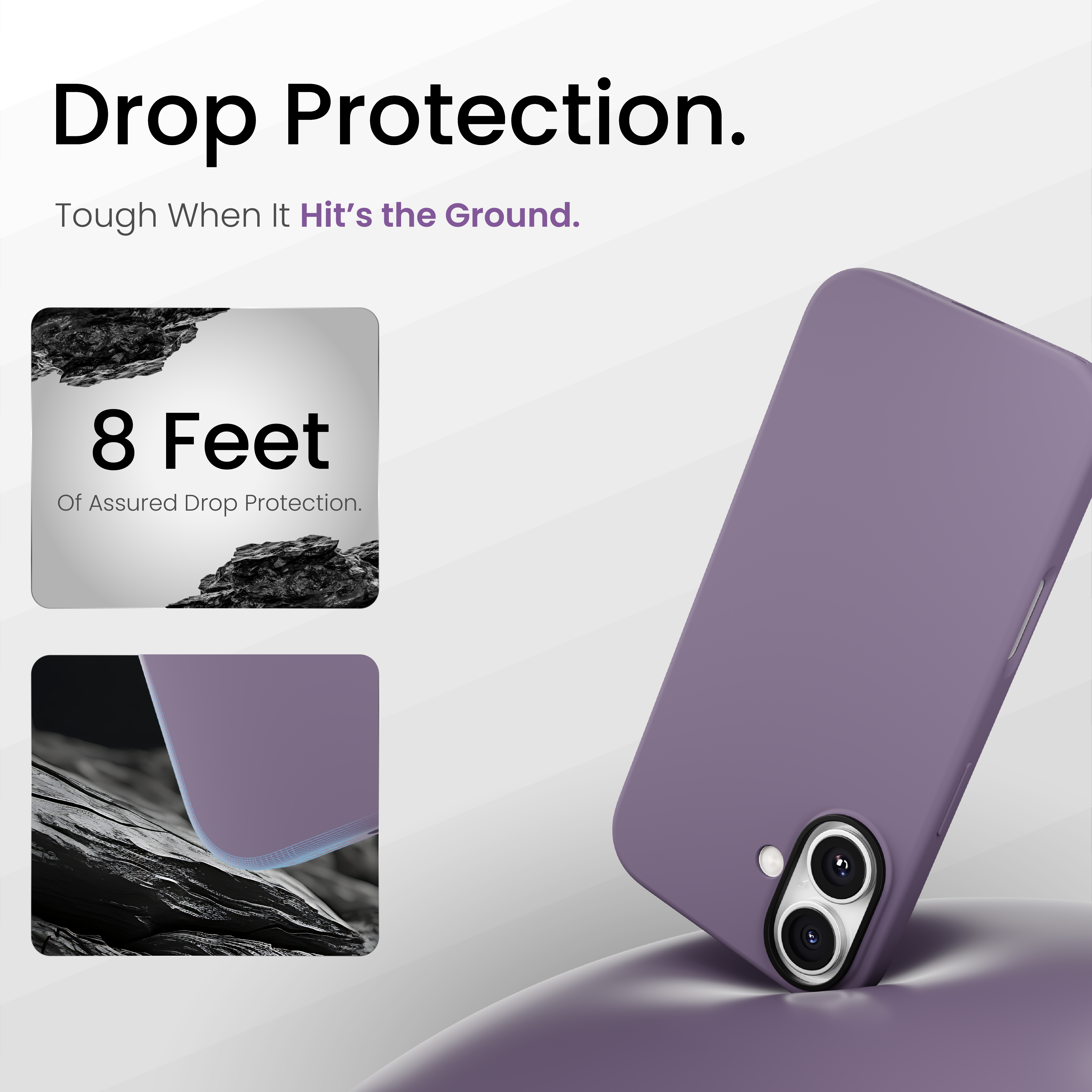 Silicone Snap Fit Case Cover For iPhone 17